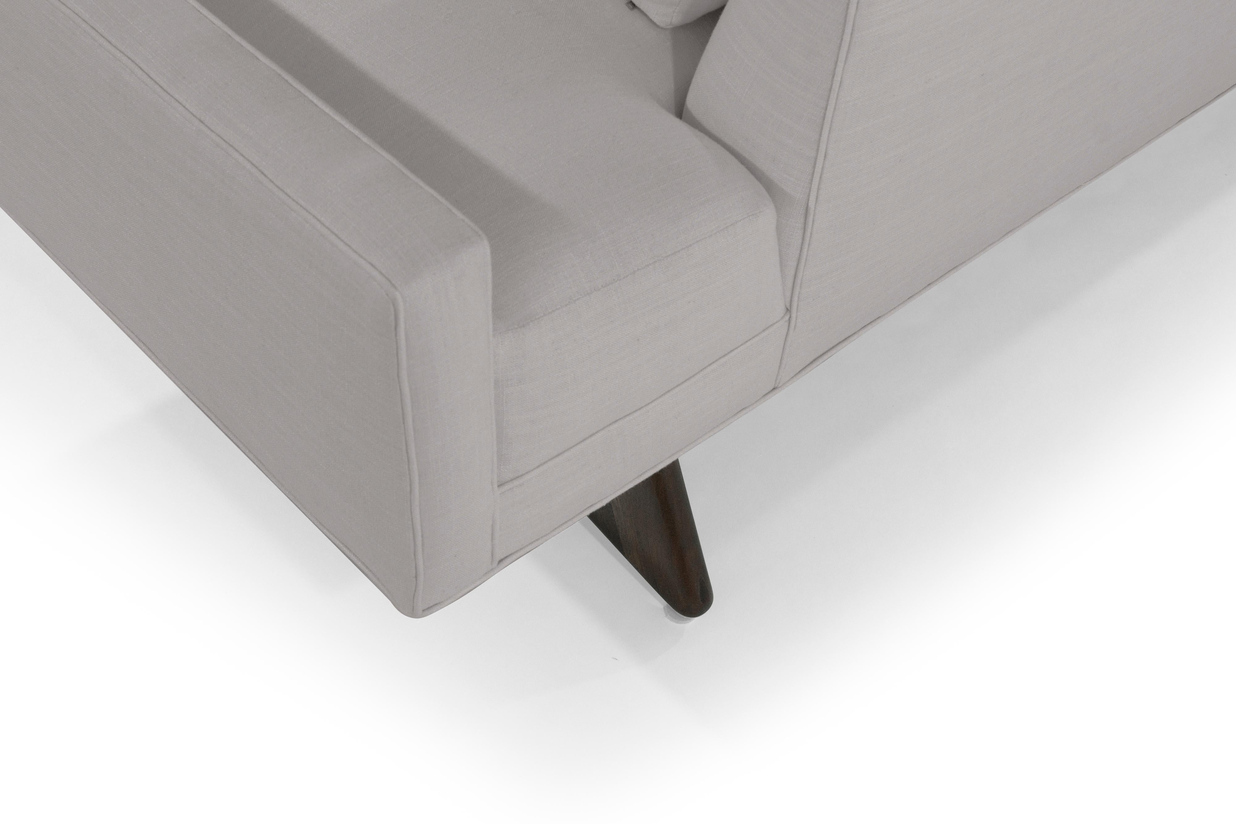 Linen Adrian Pearsall for Craft Associates Sofa, Model 2408