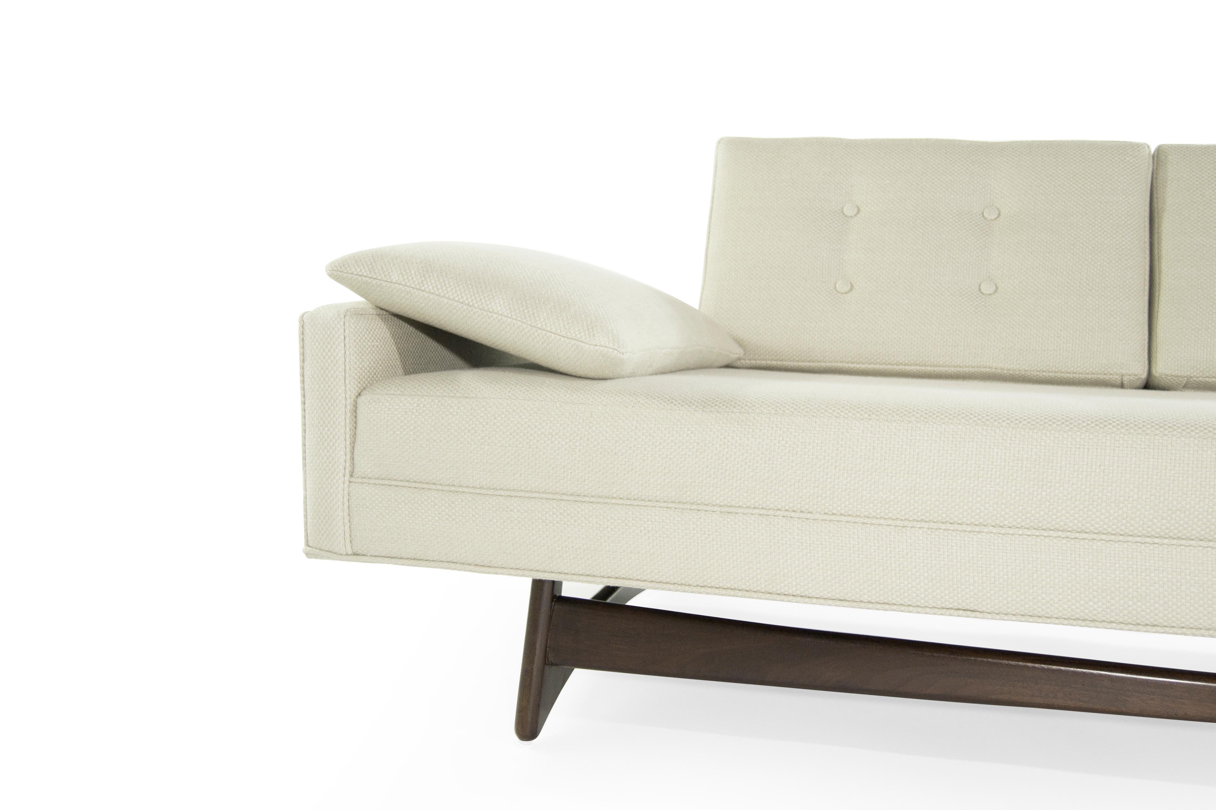 Linen Adrian Pearsall for Craft Associates Sofa, Model 2408