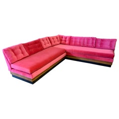 Adrian Pearsall for Craft Associates Sofa Sectional Two Piece New Upholstery