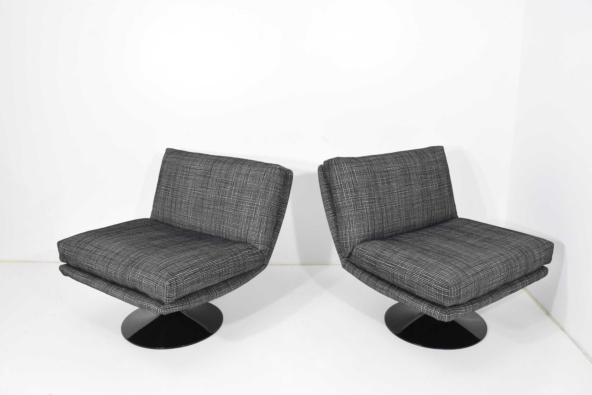 Mid-Century Modern Adrian Pearsall for Craft Associates Swivel Chairs