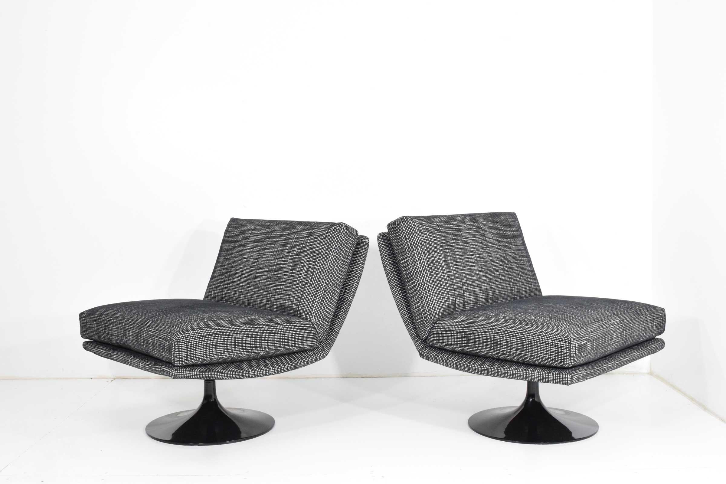 American Adrian Pearsall for Craft Associates Swivel Lounge Chairs