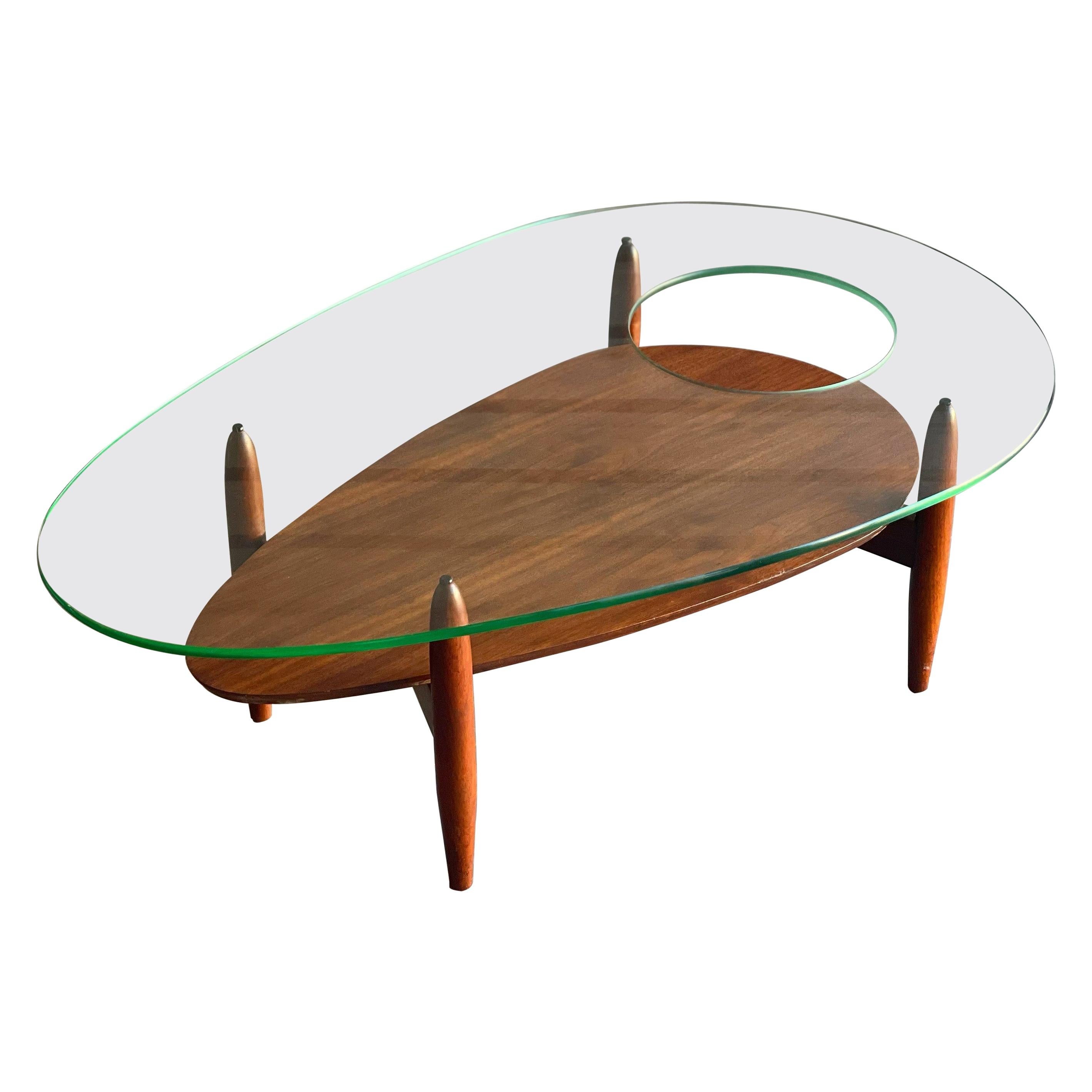 Rare Sculptural Glass Coffee Table by Adrian Pearsall for Craft Associates 