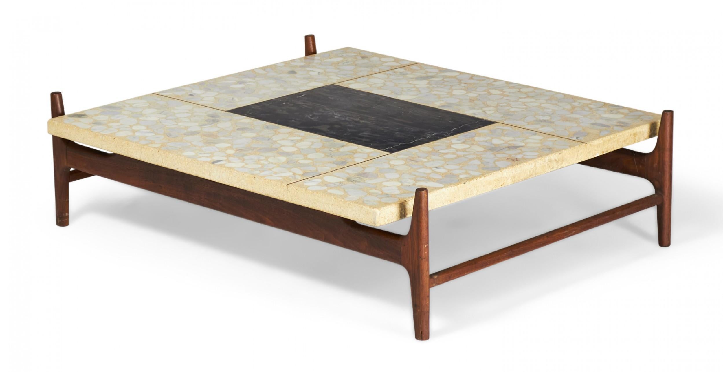 Adrian Pearsall for Craft Associates Terrazzo and Walnut Coffee Table 2