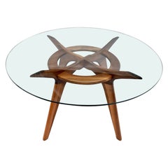 Table de salle à manger en noyer Adrian Pearsall pour Craft Associates, années 1960
