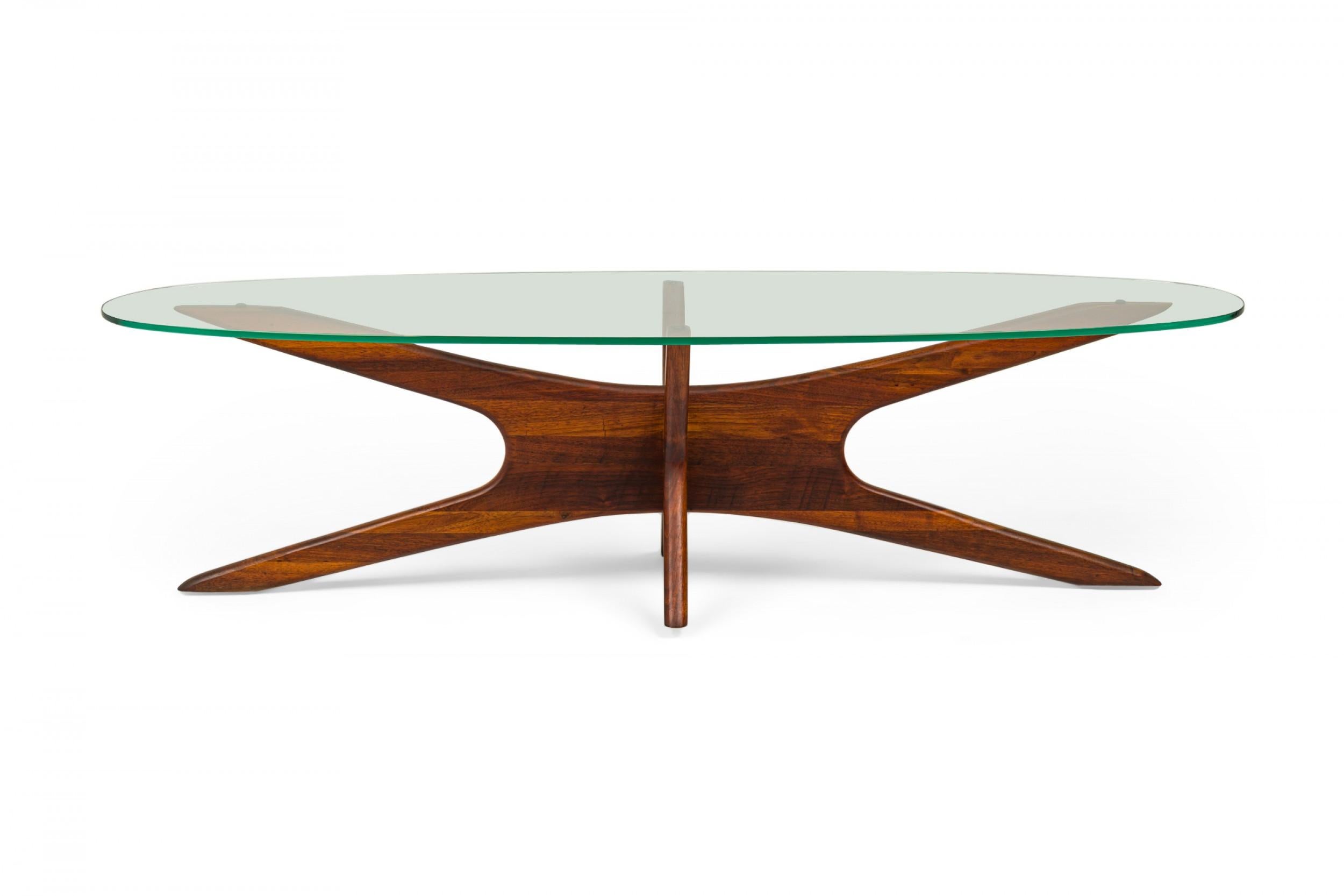 American Adrian Pearsall for Craft Associates Walnut 'Jacks' Coffee Table Base For Sale