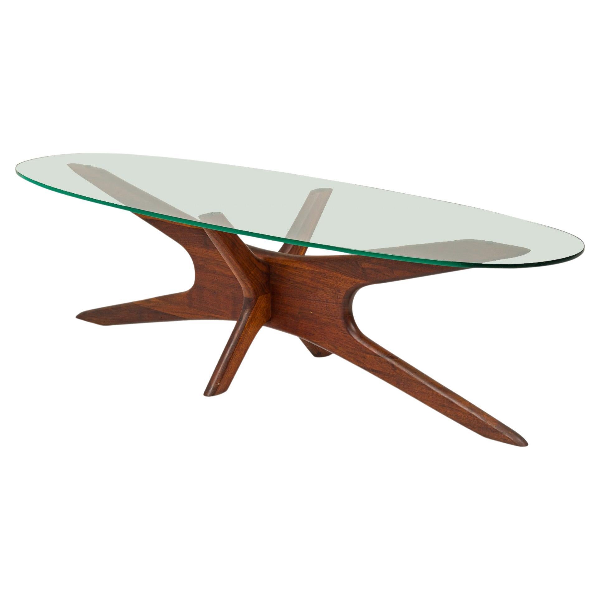 Adrian Pearsall for Craft Associates Walnut 'Jacks' Coffee Table Base For Sale