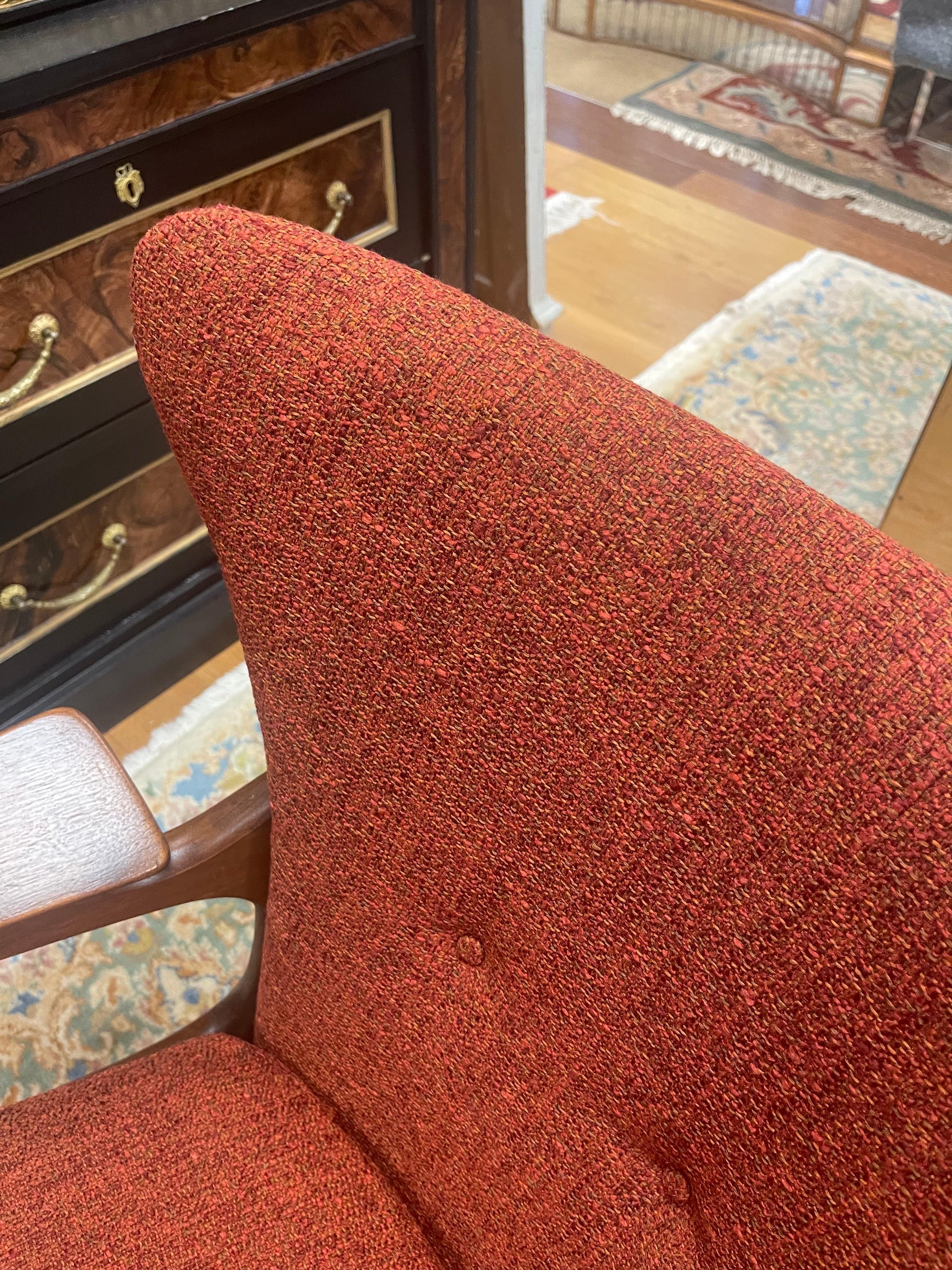 Adrian Pearsall for Craft Associates Walnut Lounge Chairs Totally Rufurbished For Sale 1