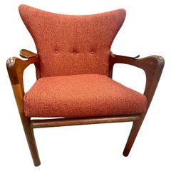 Adrian Pearsall for Craft Associates Walnut Lounge Chairs Totally Rufurbished