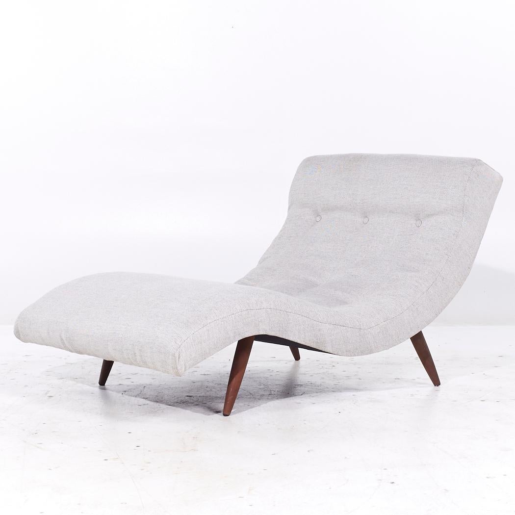 Mid-Century Modern Adrian Pearsall for Craft Associates Walnut Wave Chaise