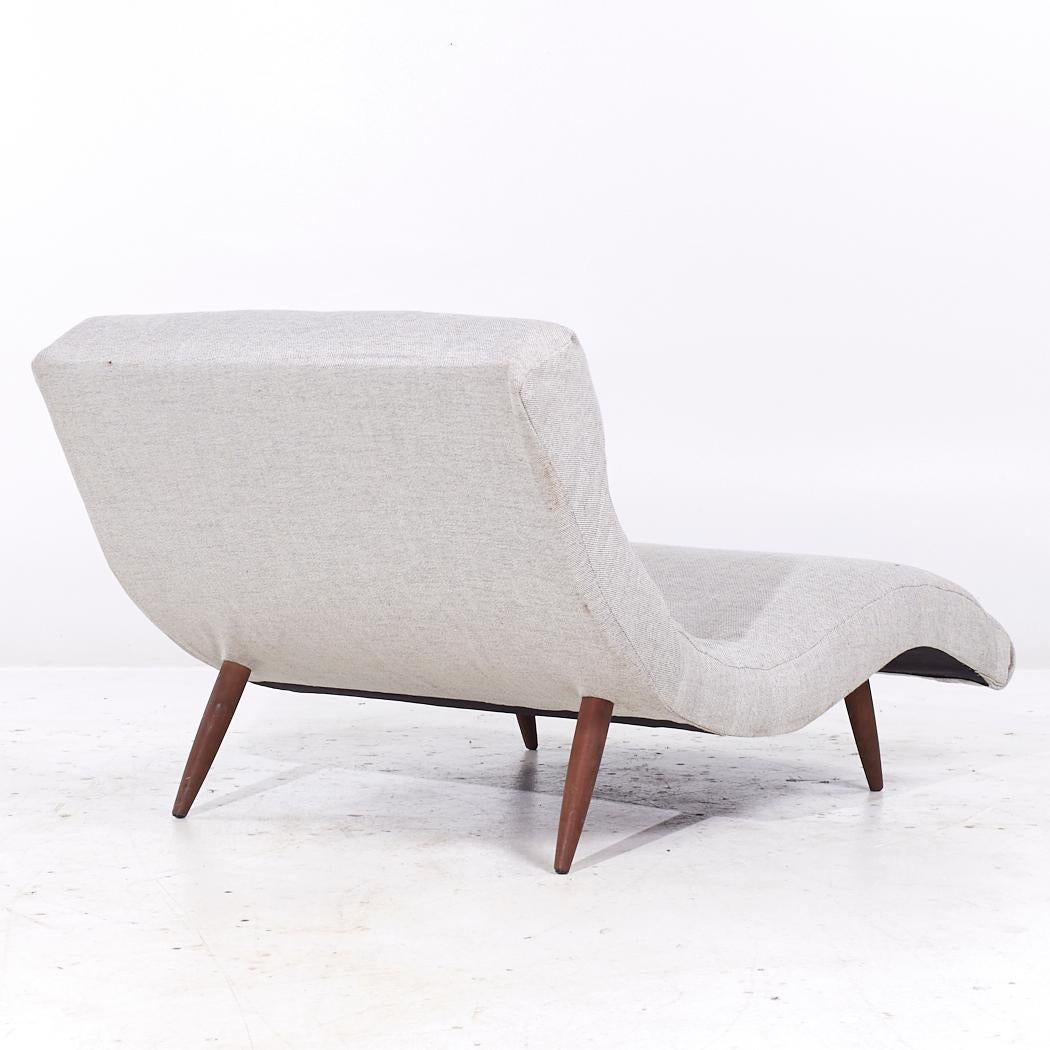 American Adrian Pearsall for Craft Associates Walnut Wave Chaise