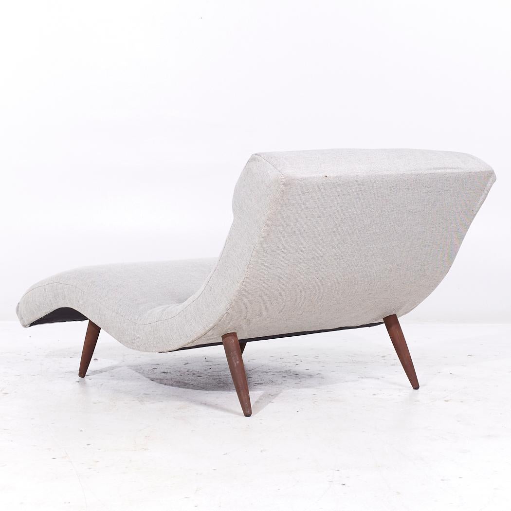 Late 20th Century Adrian Pearsall for Craft Associates Walnut Wave Chaise