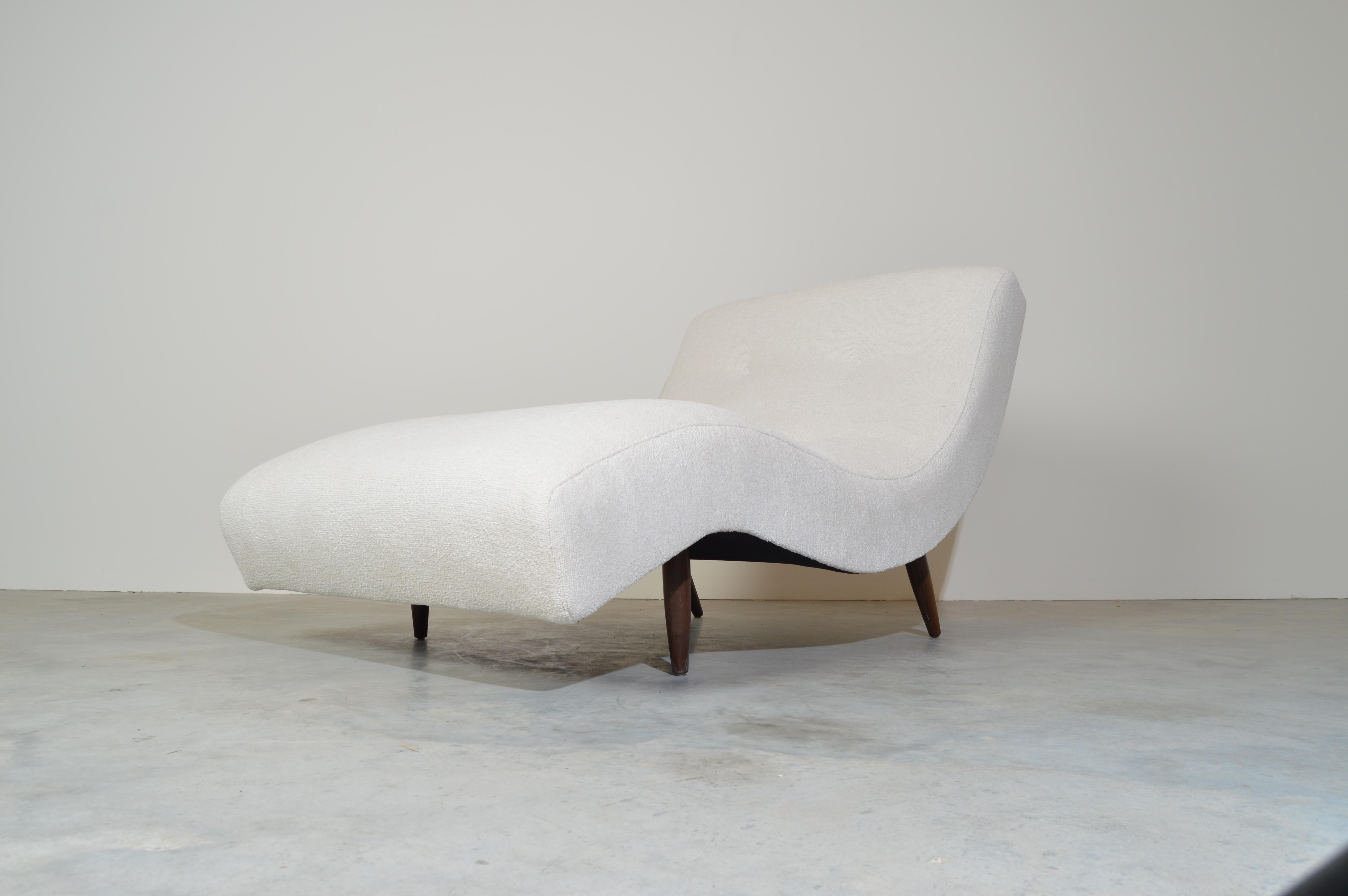 Adrian Pearsall for Craft Associates Wave Chaise in Fresh Italian Boucle 5