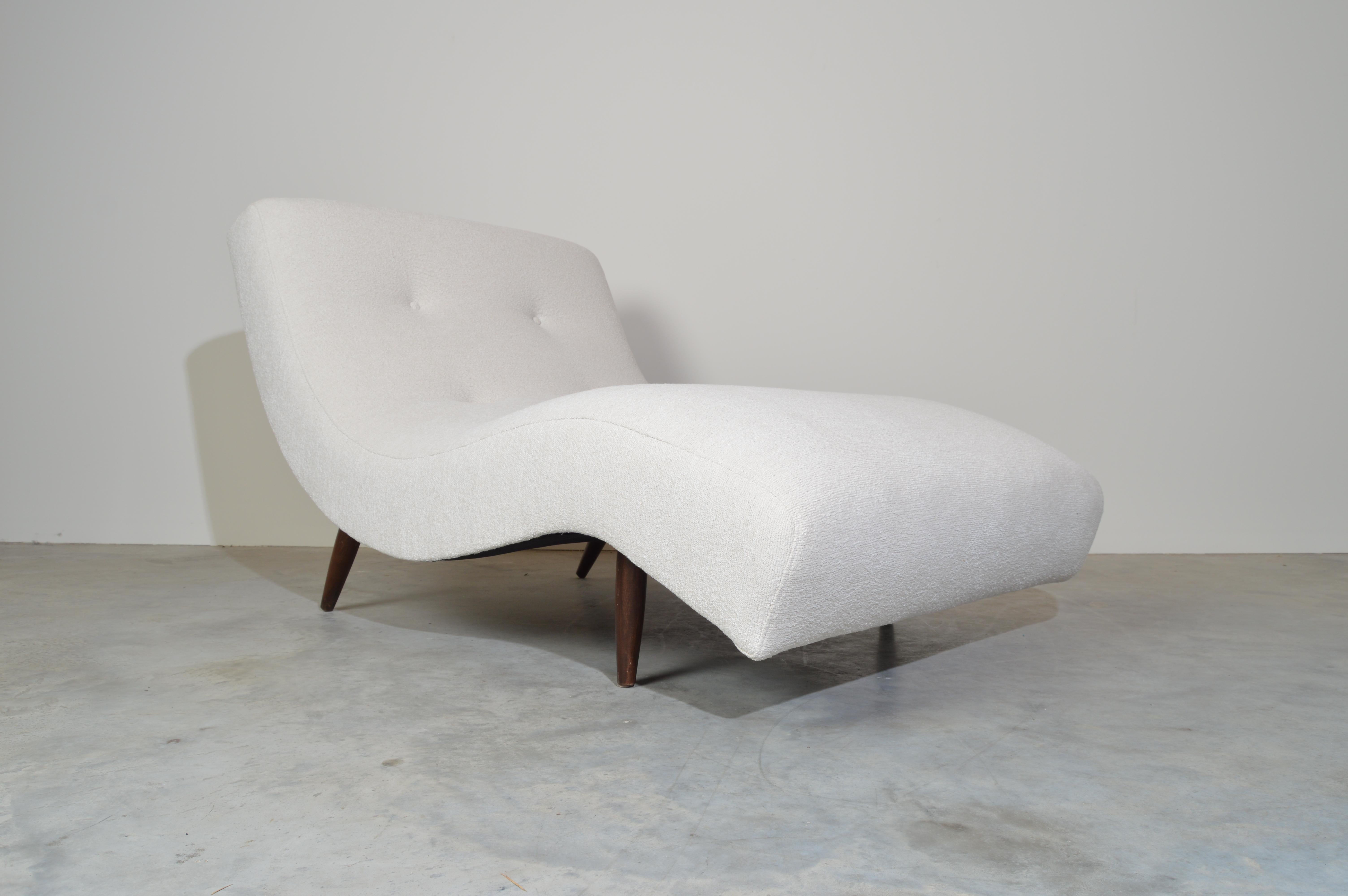 Adrian Pearsall for Craft Associates Wave Chaise in Fresh Italian Boucle 6