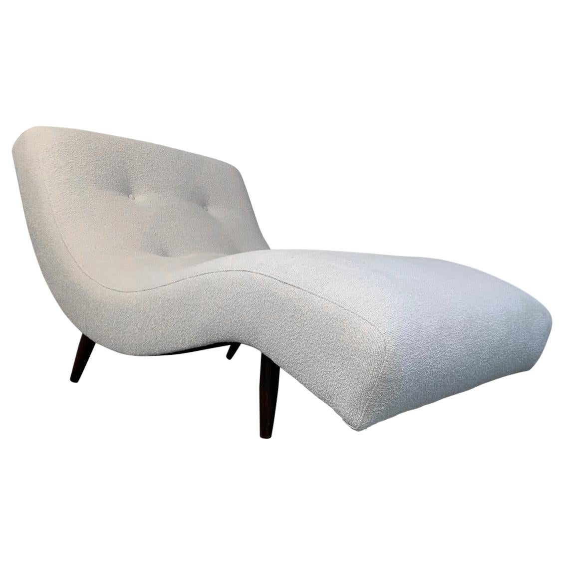 Adrian Pearsall for Craft Associates Wave Chaise in Fresh Italian Boucle