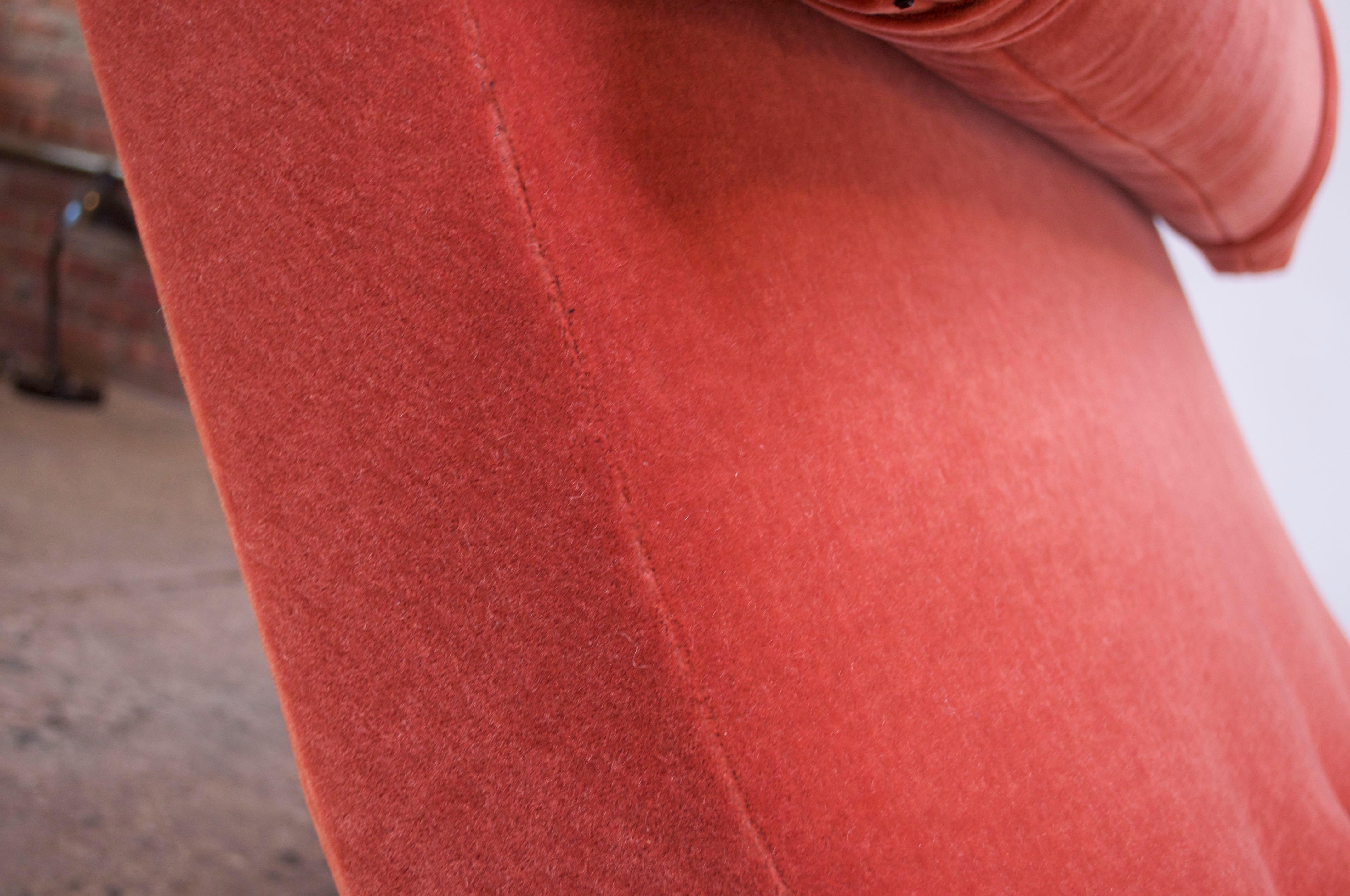 Adrian Pearsall for Craft Associates 'Wave' Chaise Lounge in Coral Mohair 6