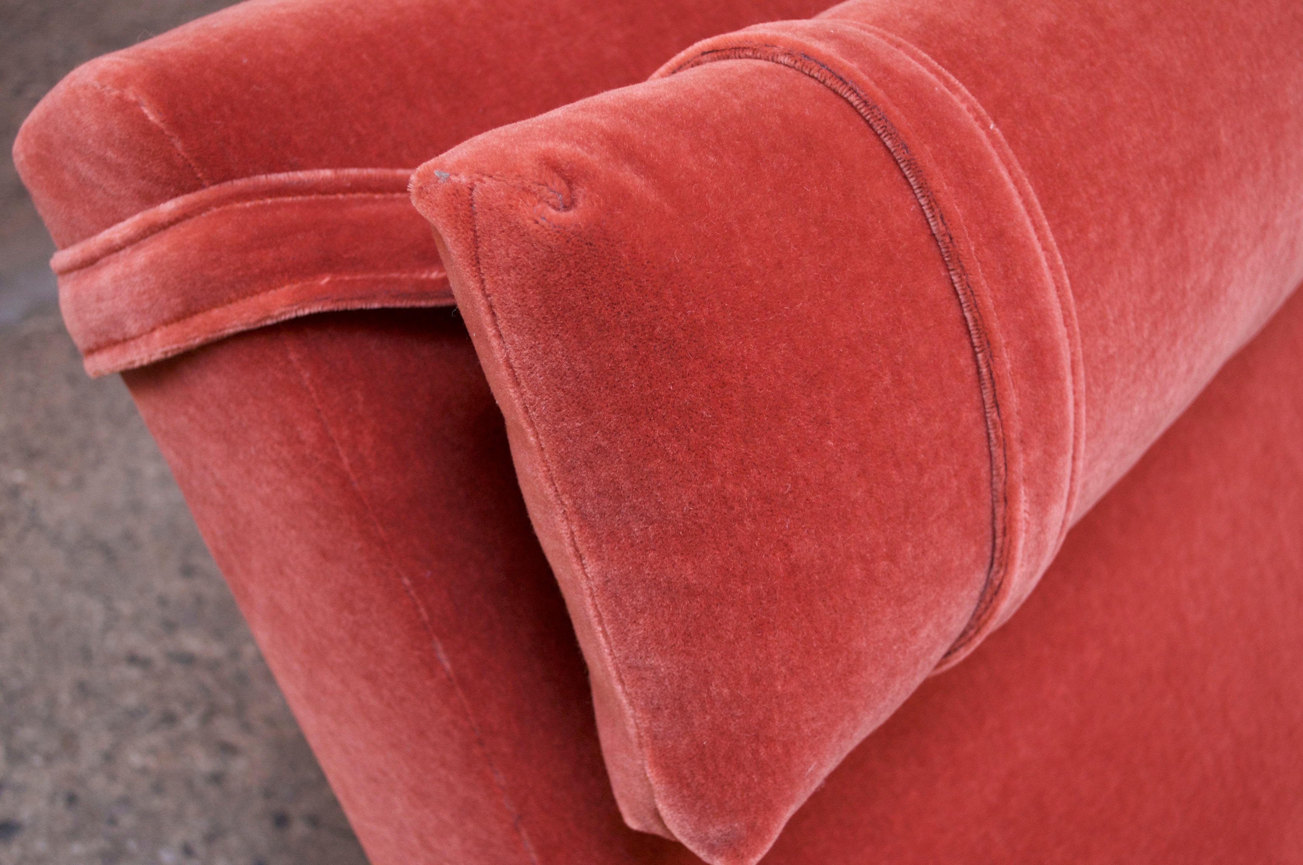 Adrian Pearsall for Craft Associates 'Wave' Chaise Lounge in Coral Mohair 7
