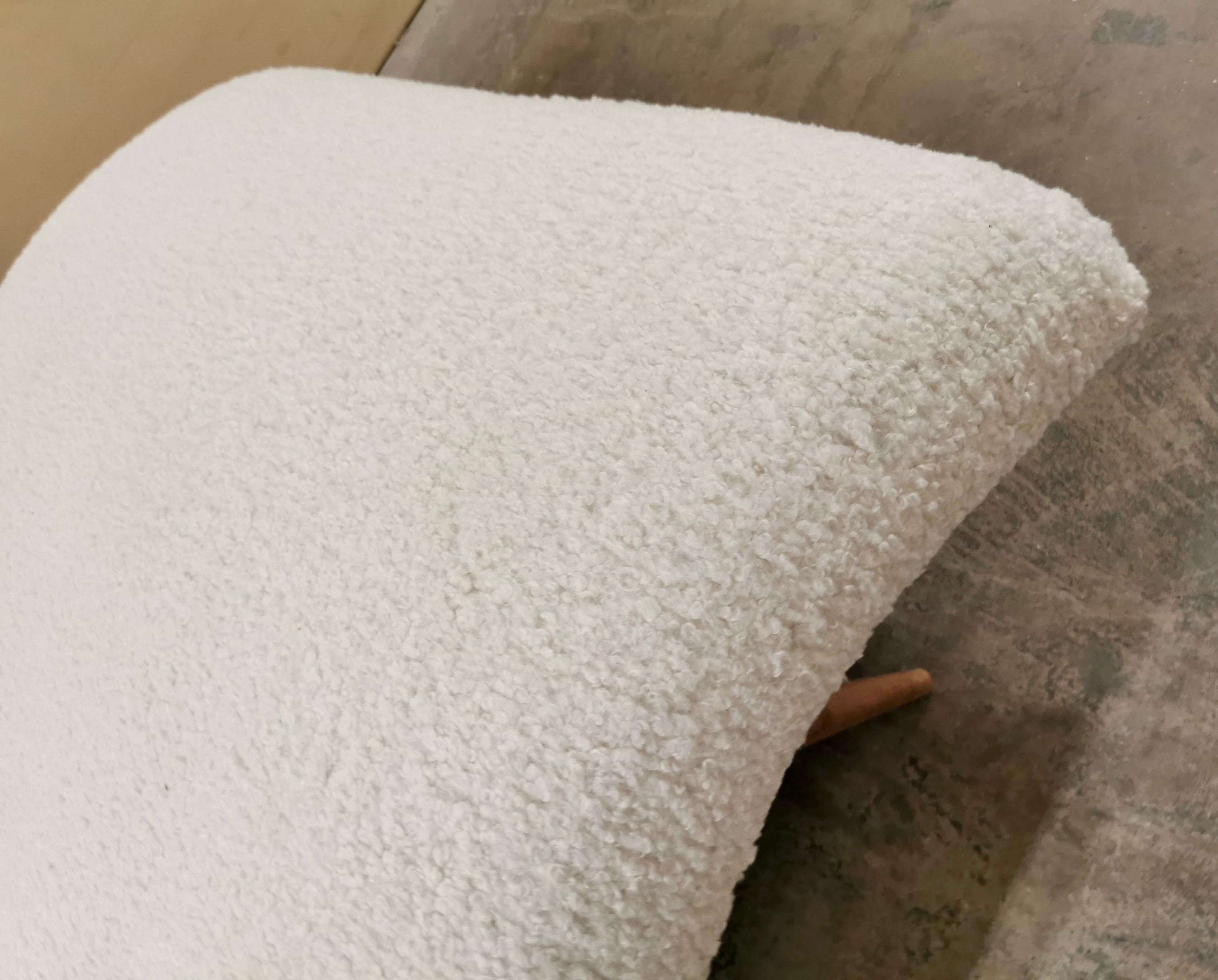 Adrian Pearsall for Craft Associates Wave Chaise w/ New Boucle Shearling Fabric 1