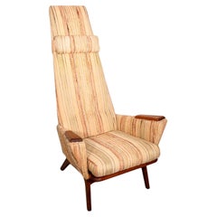 Adrian Pearsall for Craft Mid Century Modern High Back Slim Jim Accent Armchair