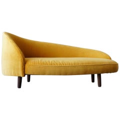 Adrian Pearsall Gold Velvet Chaise Lounge
