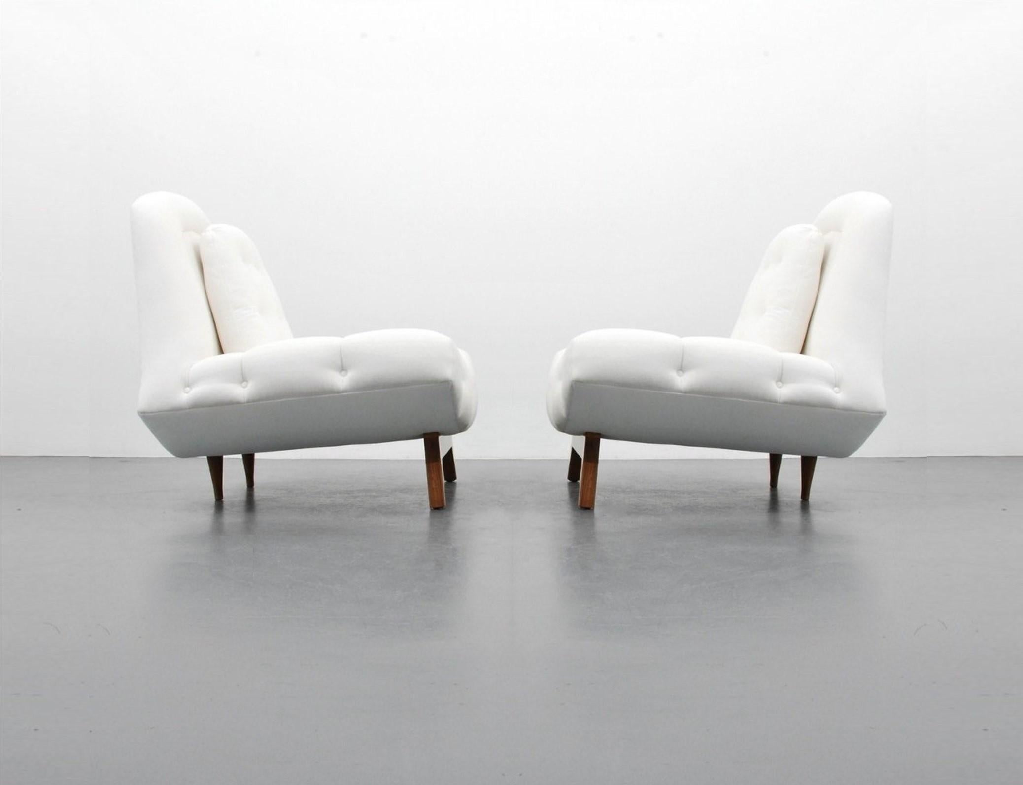 Adrian Pearsall 'Gondola' Button-Tufted Chairs for Craft Associates In Excellent Condition For Sale In Dallas, TX