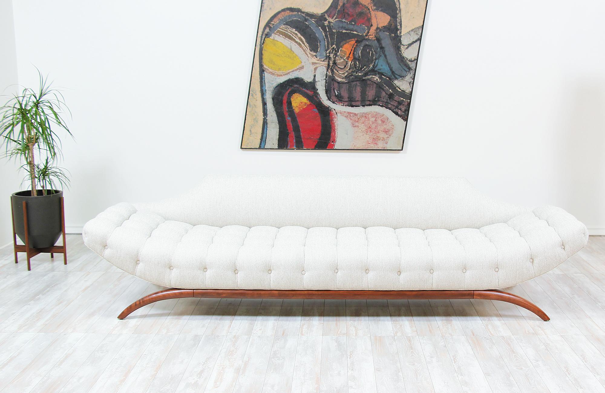 Mid-Century Modern Adrian Pearsall `Gondola` Button-Tufted Sofa for Craft Associates