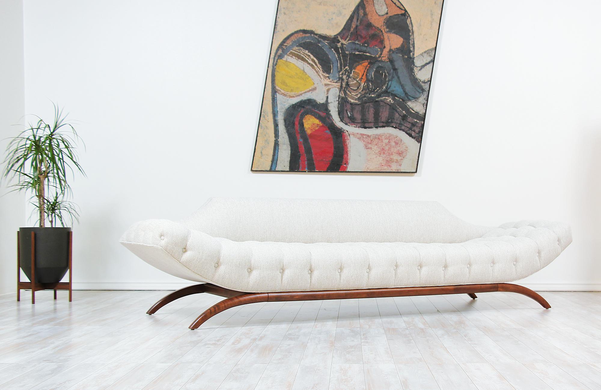 American Adrian Pearsall `Gondola` Button-Tufted Sofa for Craft Associates
