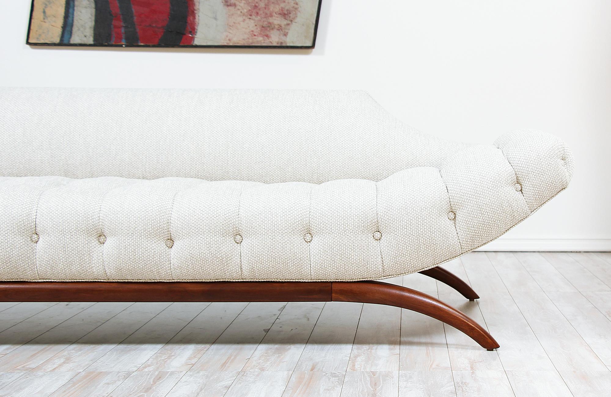 Fabric Adrian Pearsall `Gondola` Button-Tufted Sofa for Craft Associates