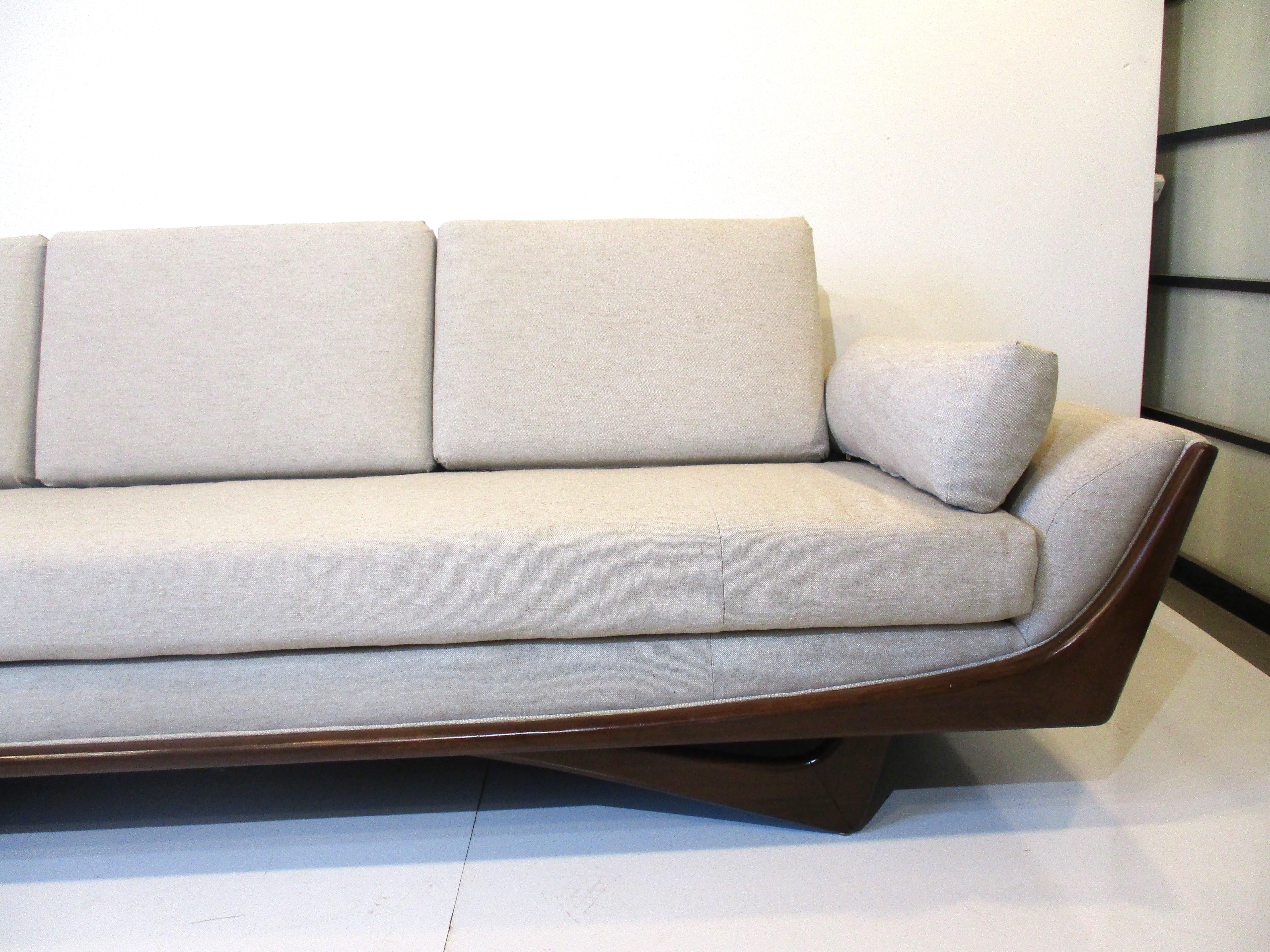 American Adrian Pearsall Gondola Mid Century Sofa for Craft Associates 