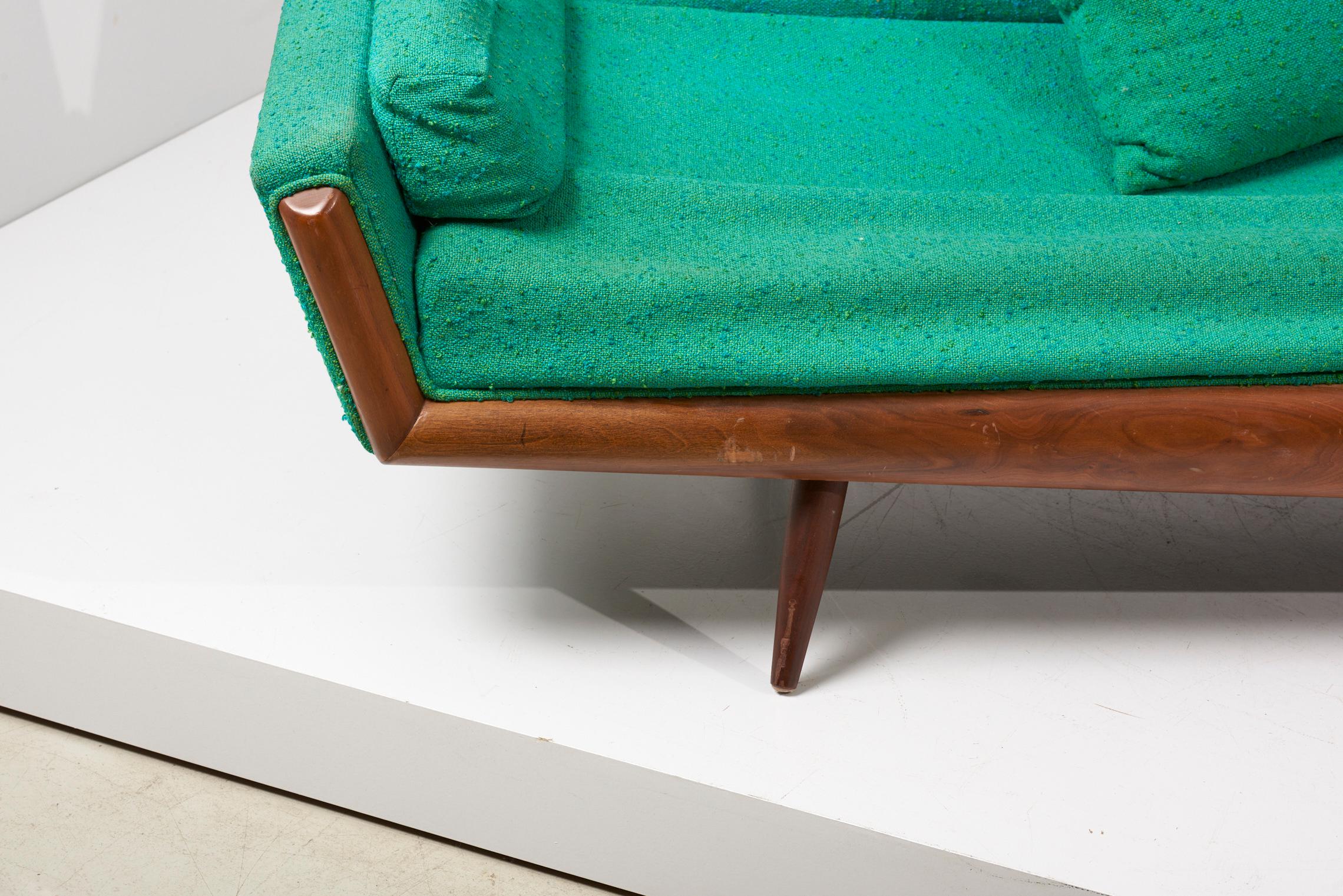 Adrian Pearsall Grünes Gondola-Sofa für Craft Associates, USA, 1960er Jahre im Angebot 3