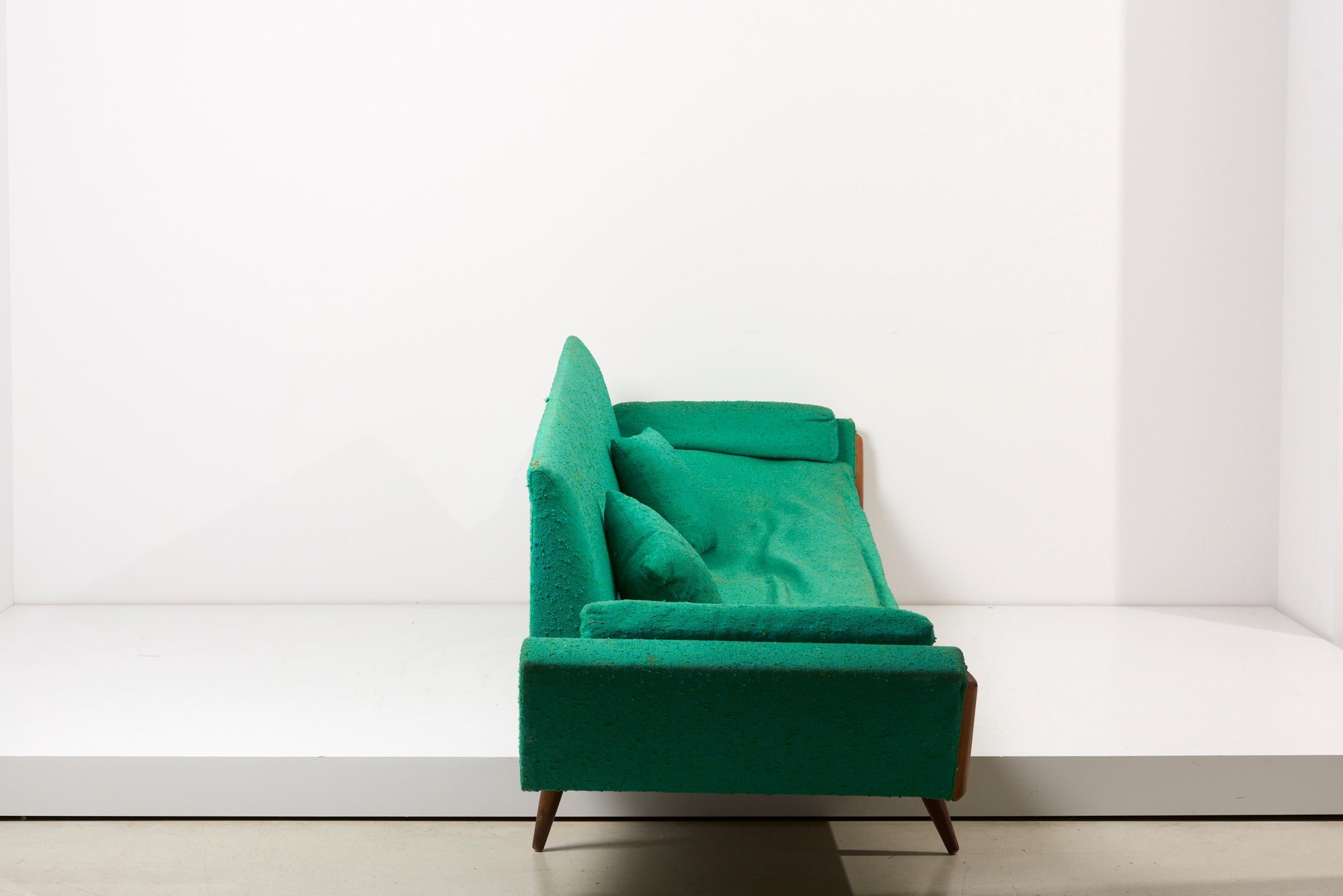 Adrian Pearsall Grünes Gondola-Sofa für Craft Associates, USA, 1960er Jahre im Angebot 4