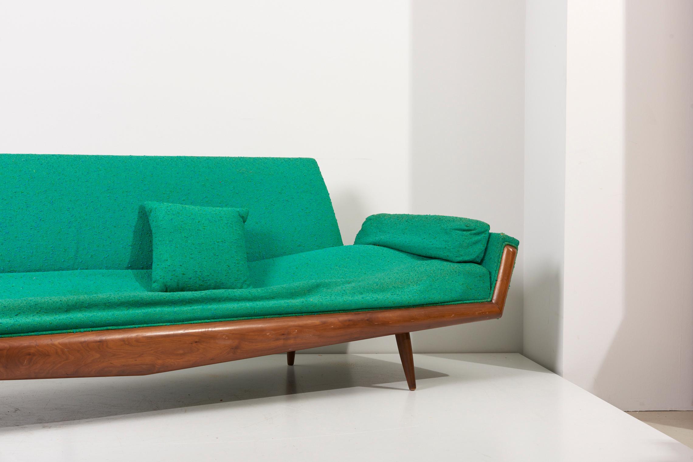 Adrian Pearsall Grünes Gondola-Sofa für Craft Associates, USA, 1960er Jahre (amerikanisch) im Angebot
