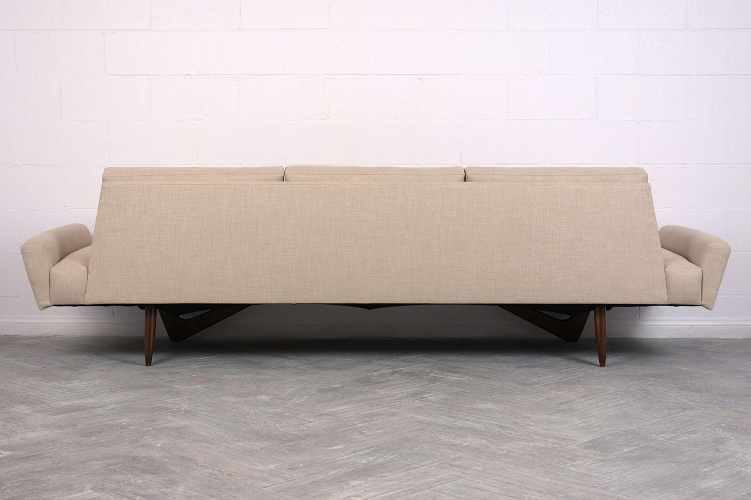 Completely Restored Mid-Century Adrian Pearsall Gondola Sofa 1