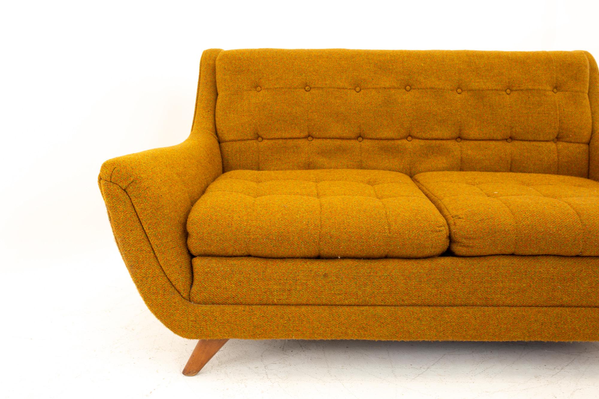 Adrian Pearsall Gondola Style Norwalk Furniture Midcentury Loveseat In Good Condition In Countryside, IL
