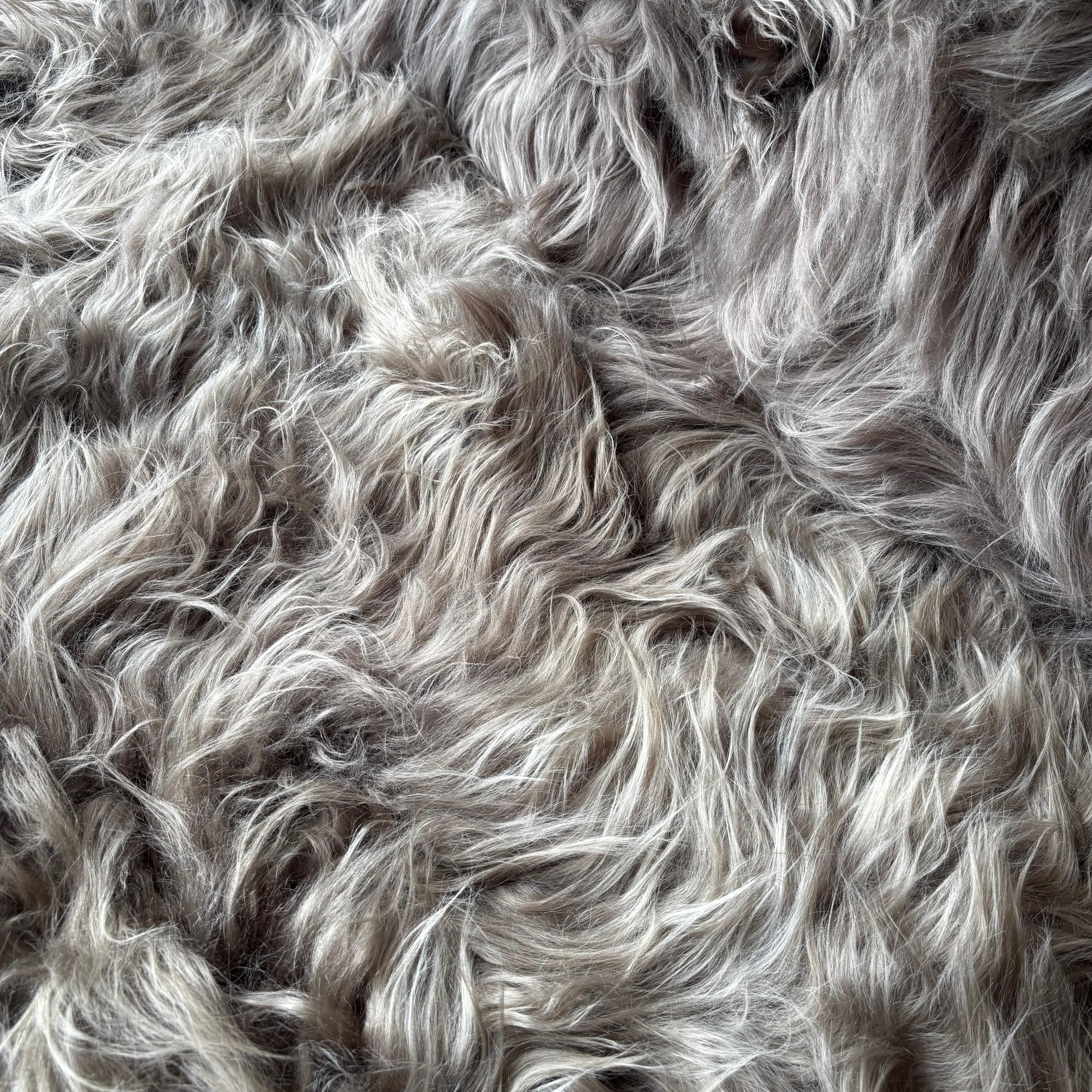 Adrian Pearsall Grand Boomerang Sofa, Craft Associates, New Shearling Upholstery For Sale 1