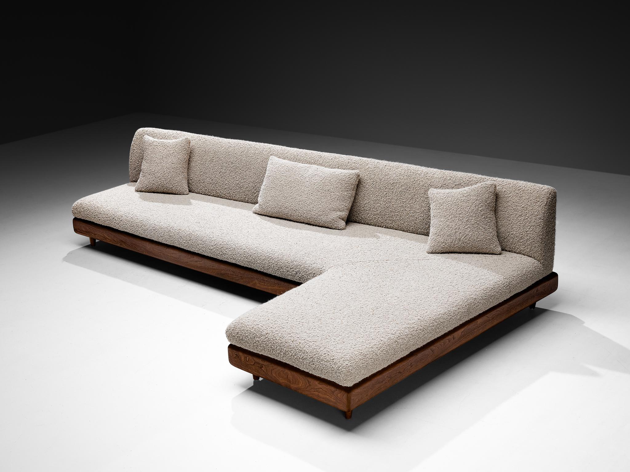 Adrian Pearsall Grand Boomerang Sofa aus Pierre Frey Bouclé im Angebot 3