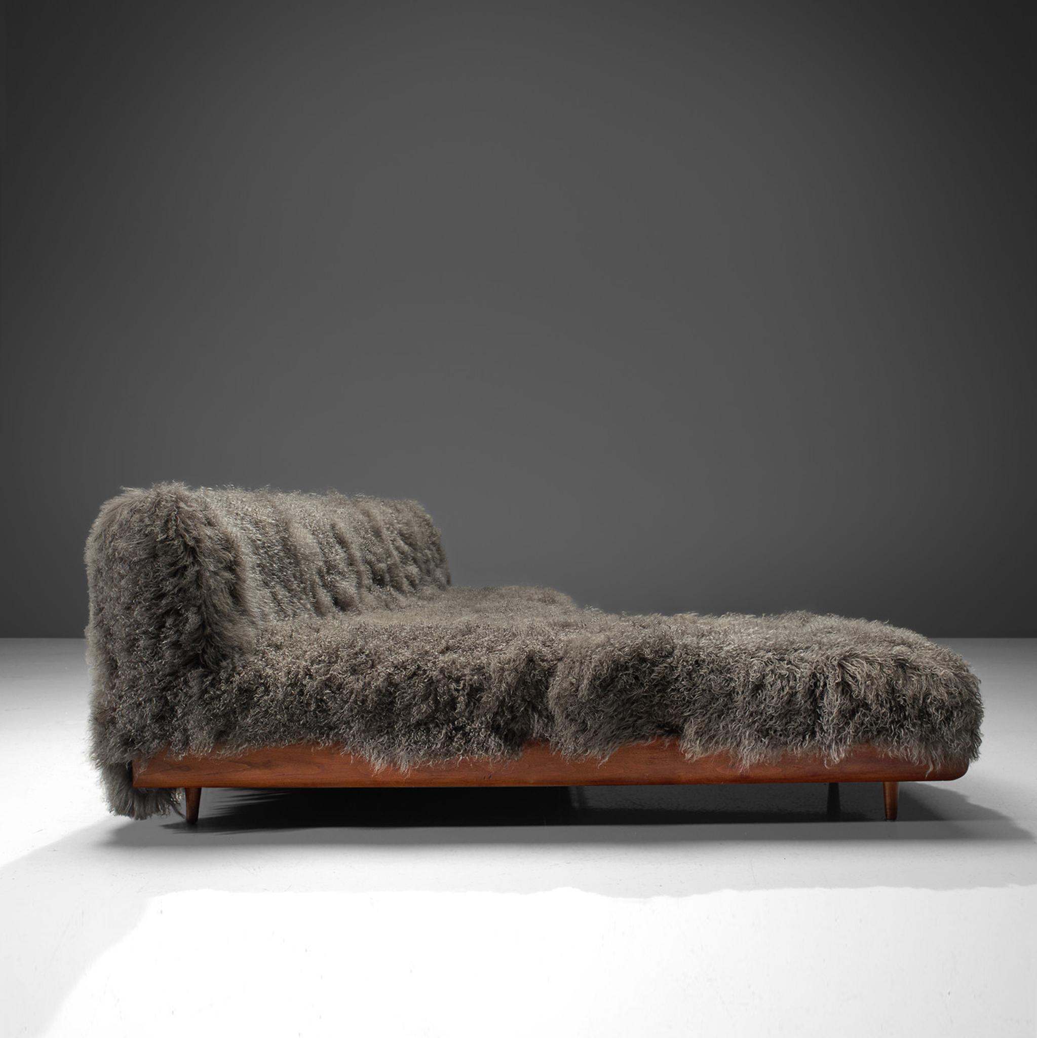 Adrian Pearsall Grand Boomerang Sofa in Tibetan Wool 6