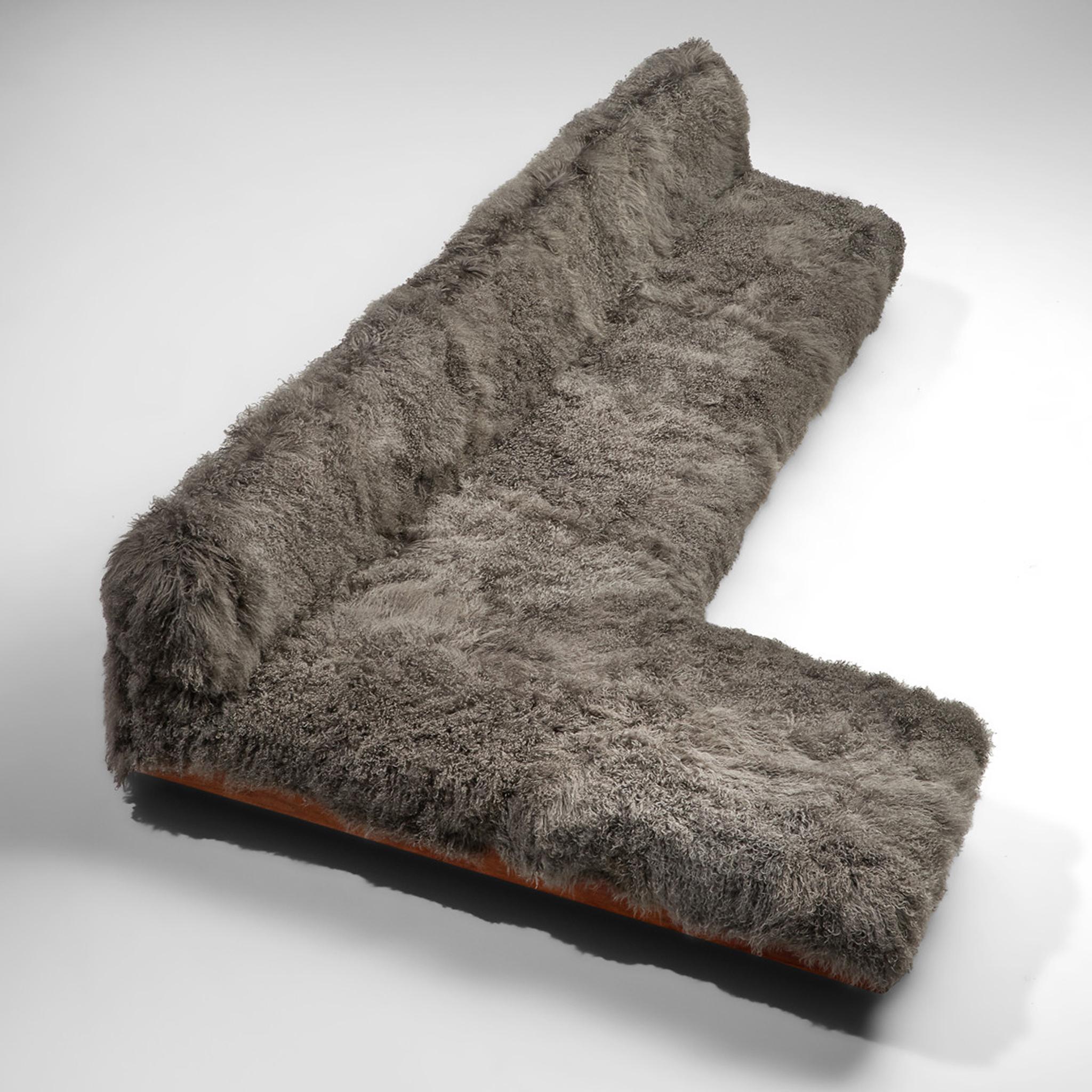 Adrian Pearsall Grand Boomerang Sofa in Tibetan Wool 3