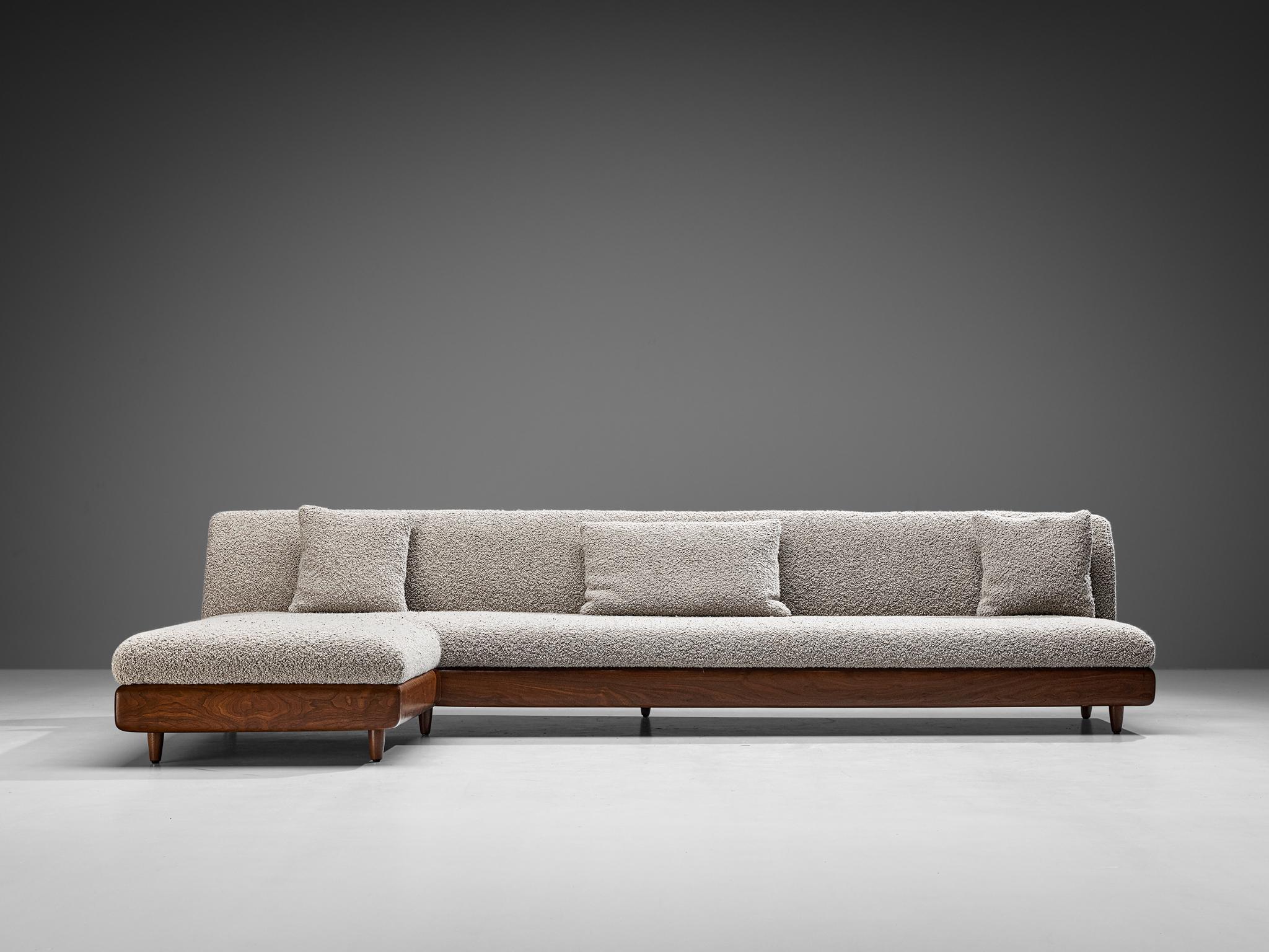 Adrian Pearsall Grand Boomerang Sofa Upholstered in Luxurious Pierre Frey  For Sale 4