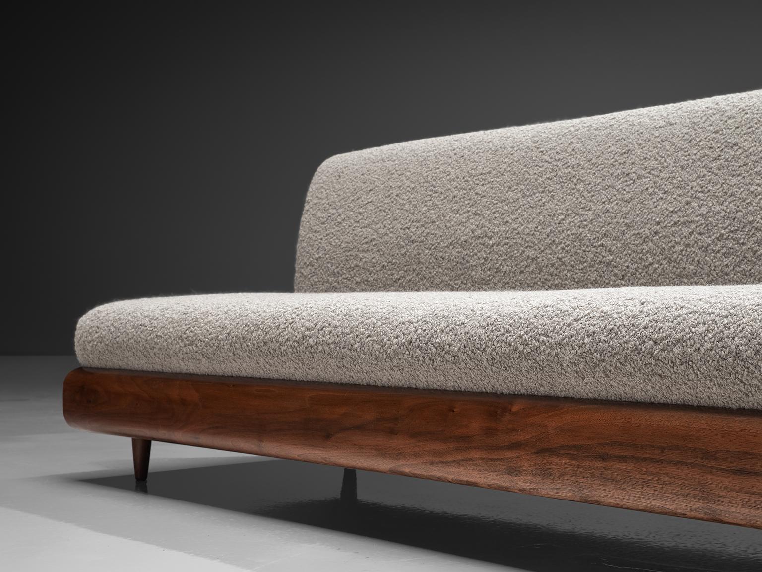 Mid-20th Century Adrian Pearsall Grand Boomerang Sofa Upholstered in Luxurious Pierre Frey
