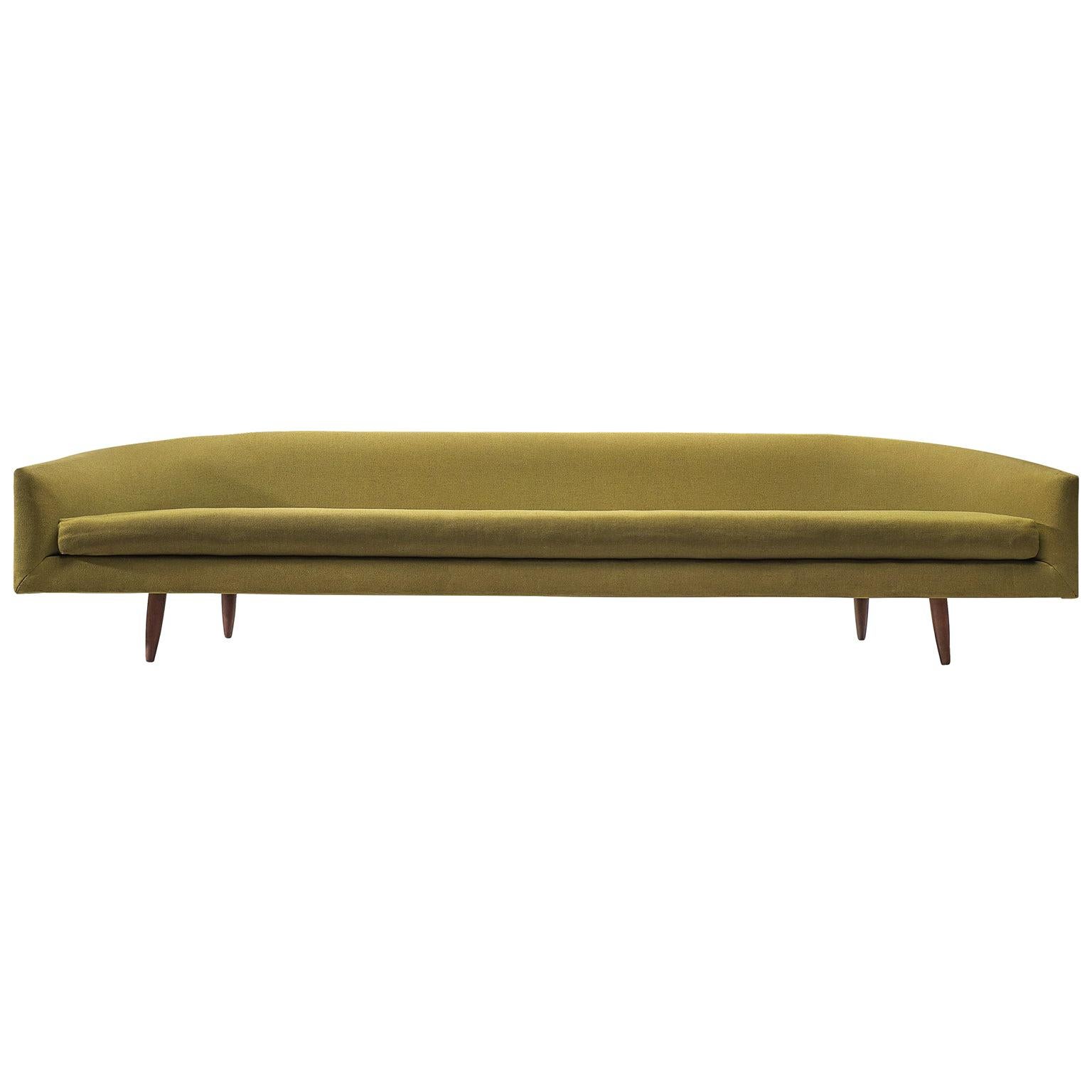 Adrian Pearsall Grand 'Cloud' Sofa in Green Upholstery