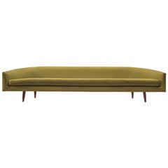 Adrian Pearsall Grand 'Cloud' Sofa in Green Upholstery