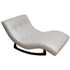 Adrian Pearsall Gray Chaise Lounge Rocker Upholstered Mid-Century Modern