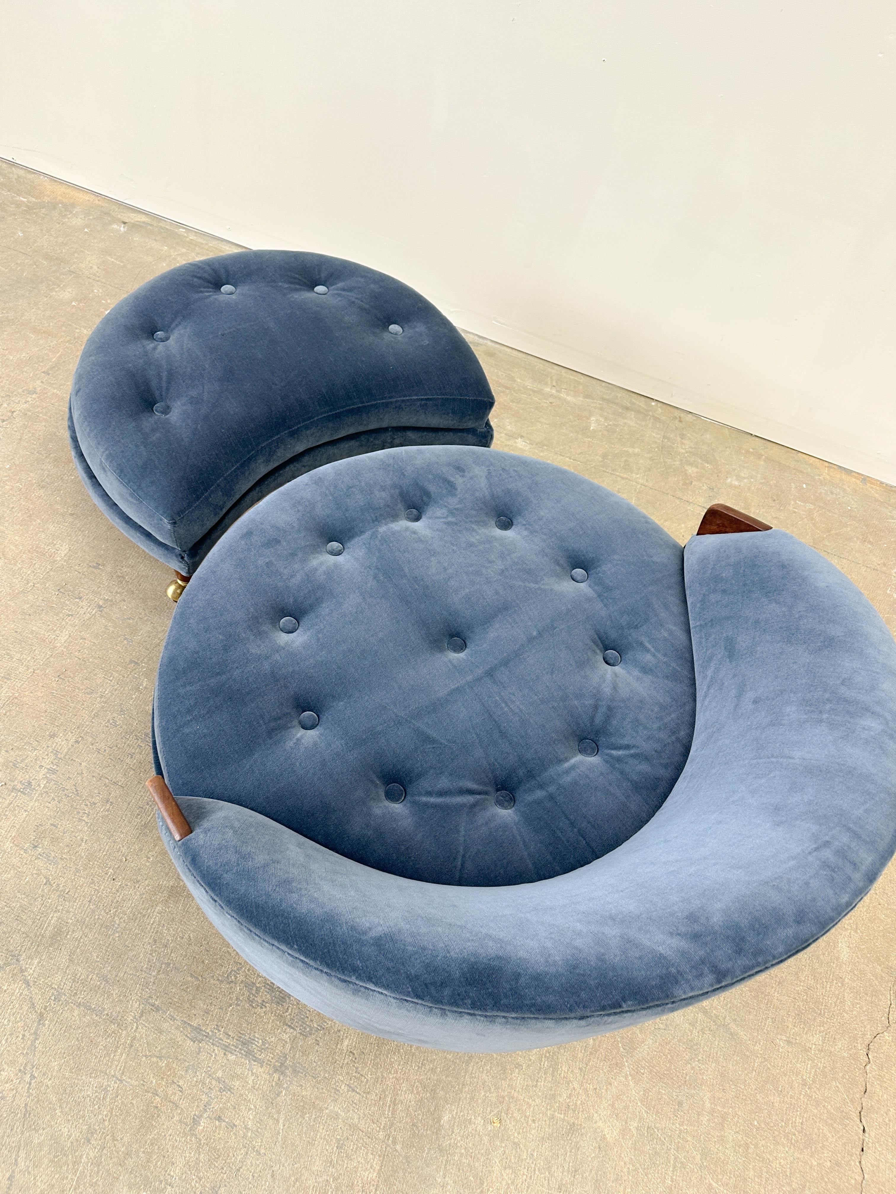 Adrian Pearsall 'Havana' chair and ottoman For Sale 4