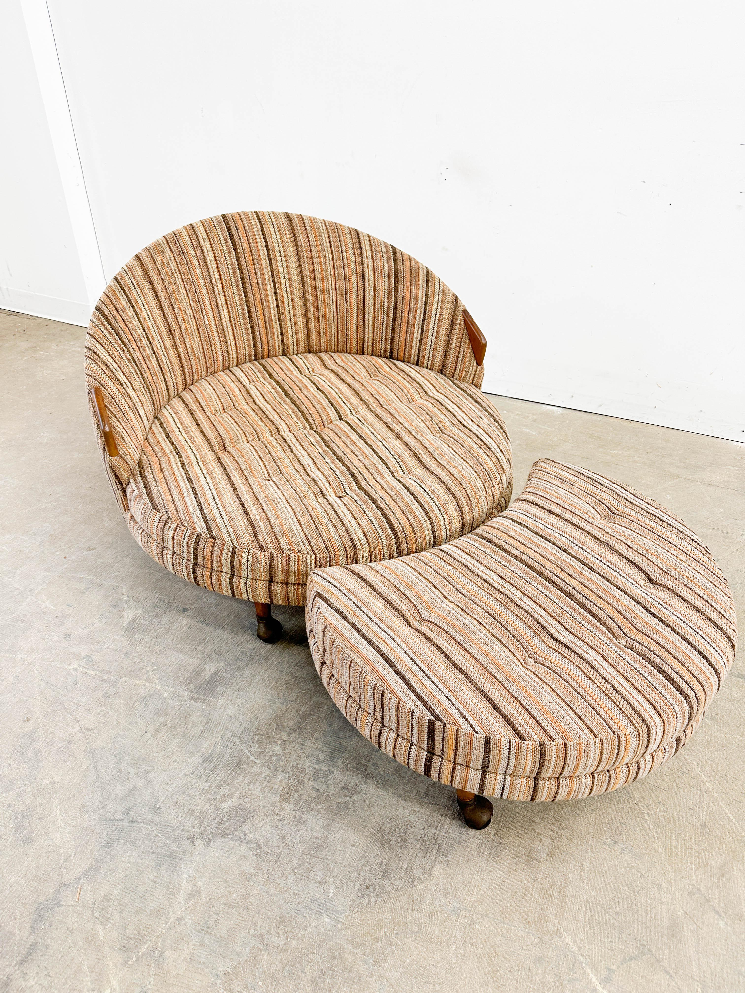 Mid-Century Modern Adrian Pearsall 'Havana' chair and ottoman