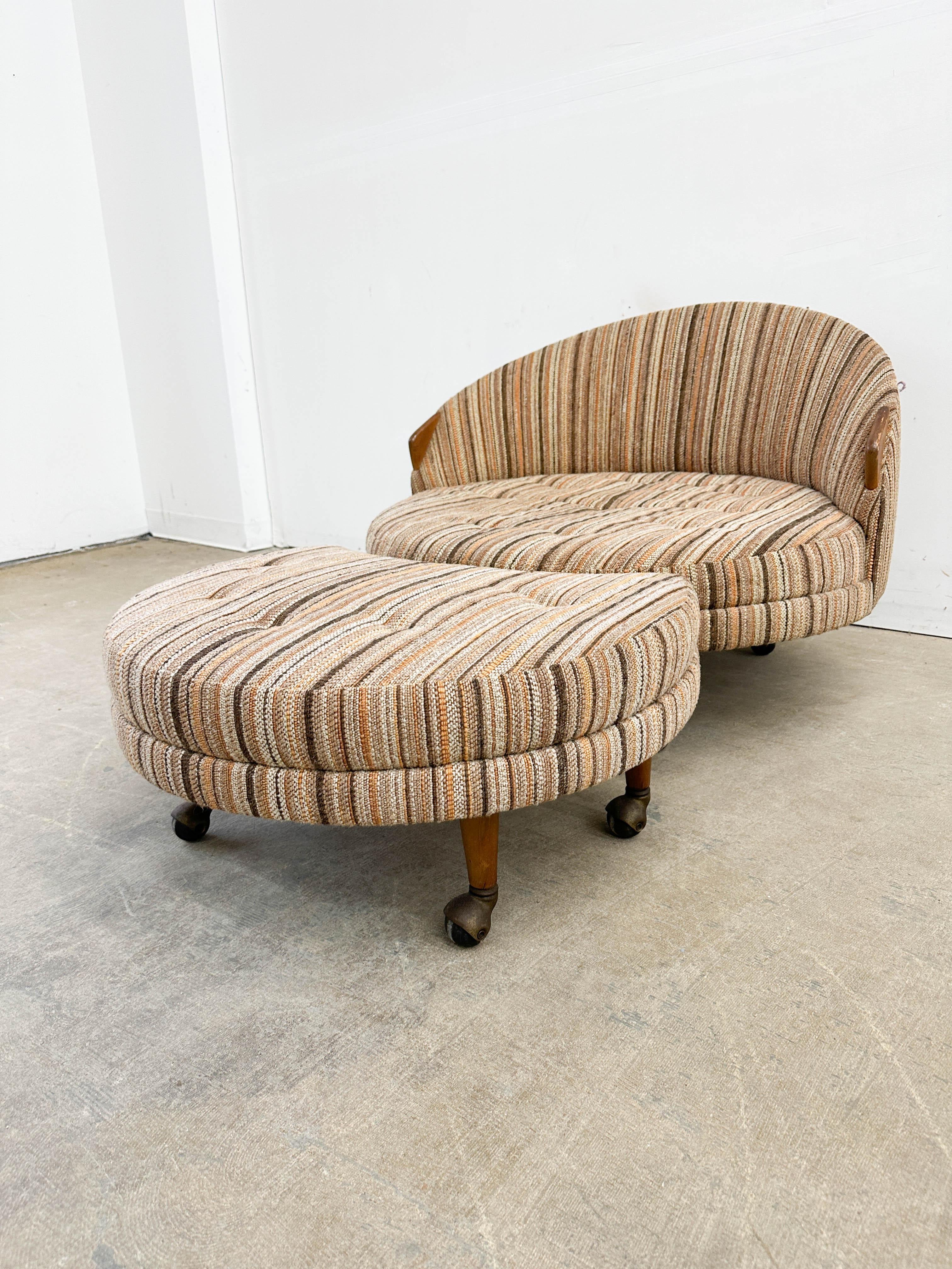 American Adrian Pearsall 'Havana' chair and ottoman