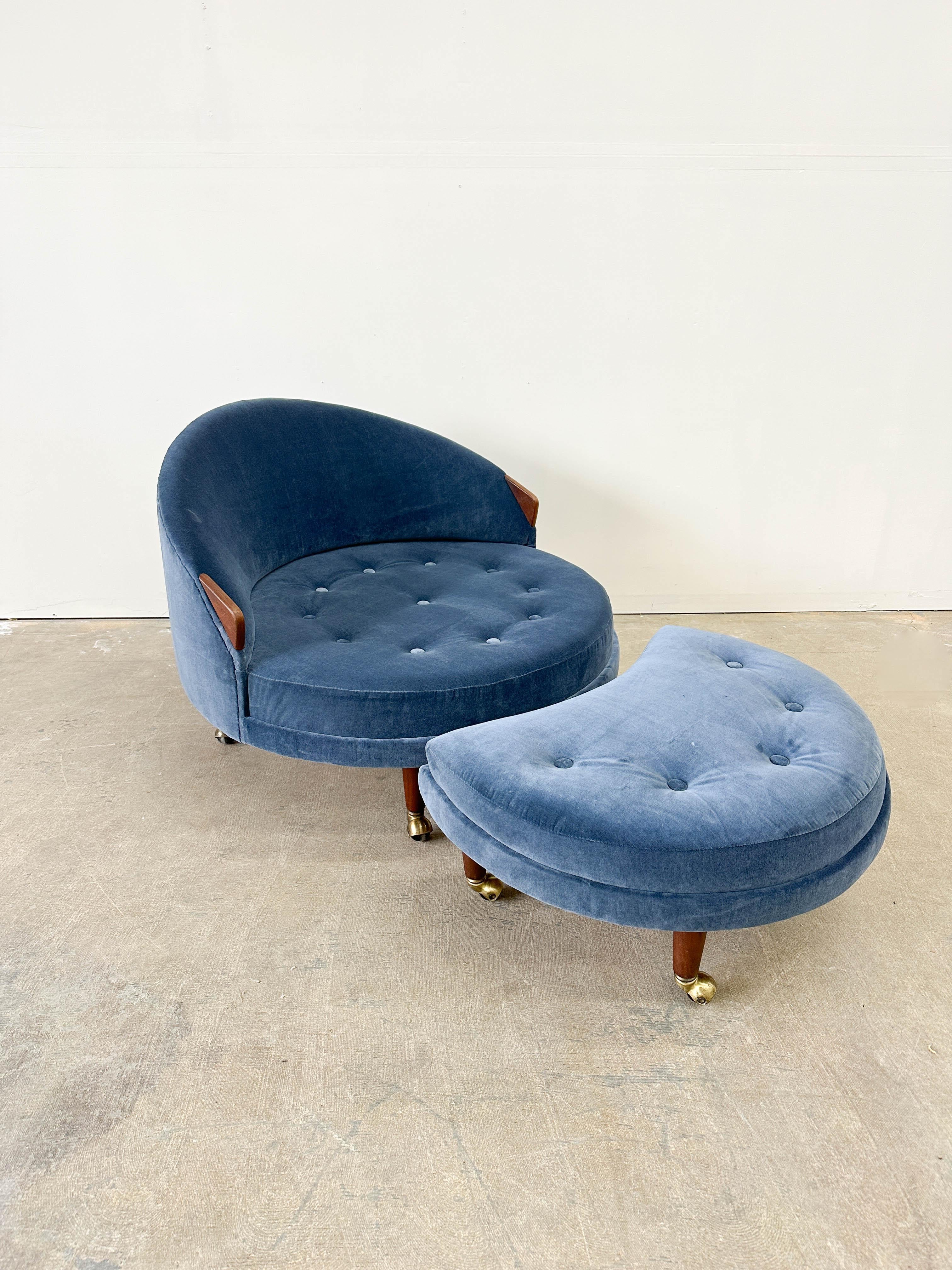 20th Century Adrian Pearsall 'Havana' chair and ottoman For Sale