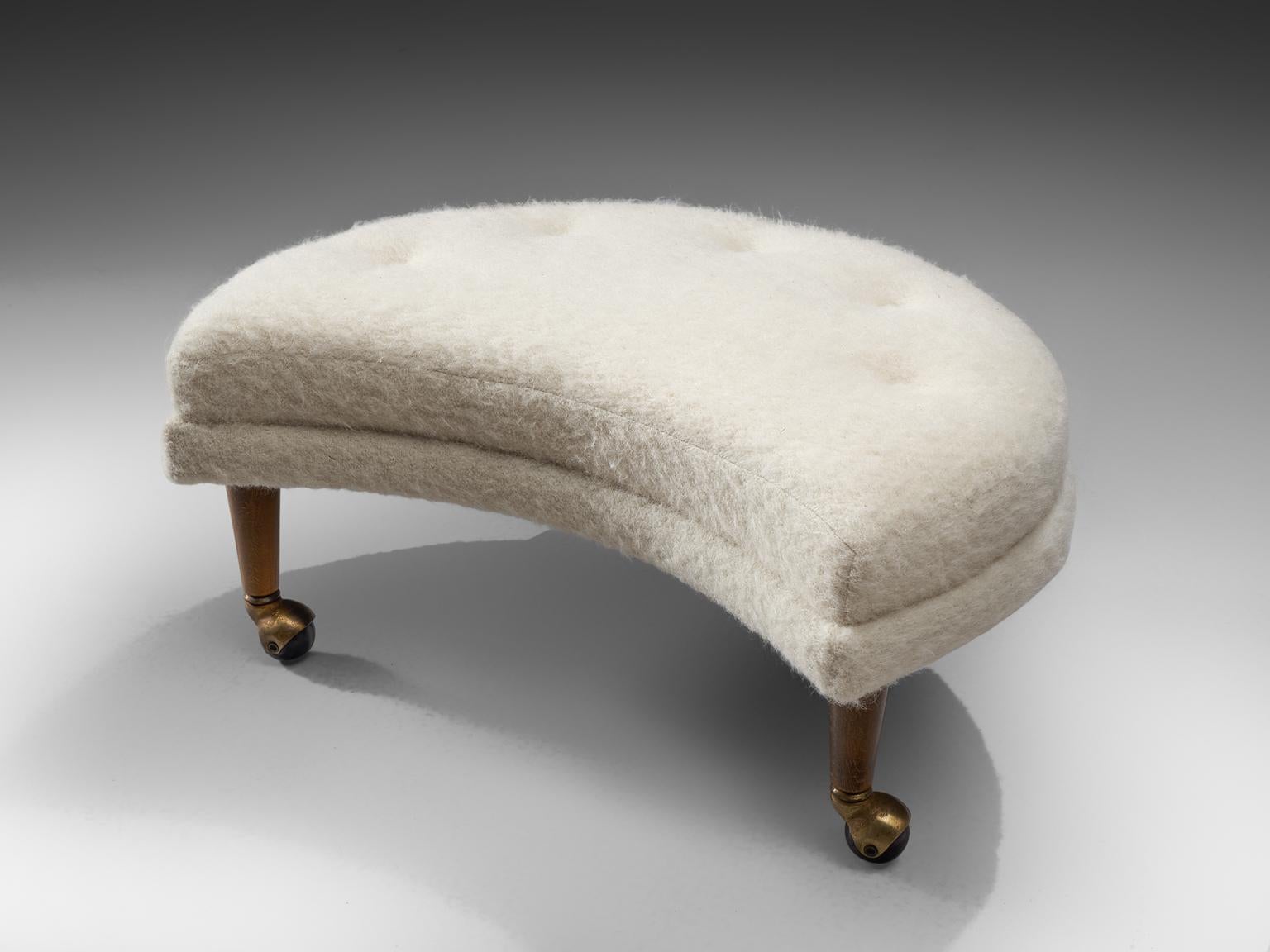 Mid-20th Century Adrian Pearsall Havana Lounge Chair and Ottoman in Pierre Frey Wool