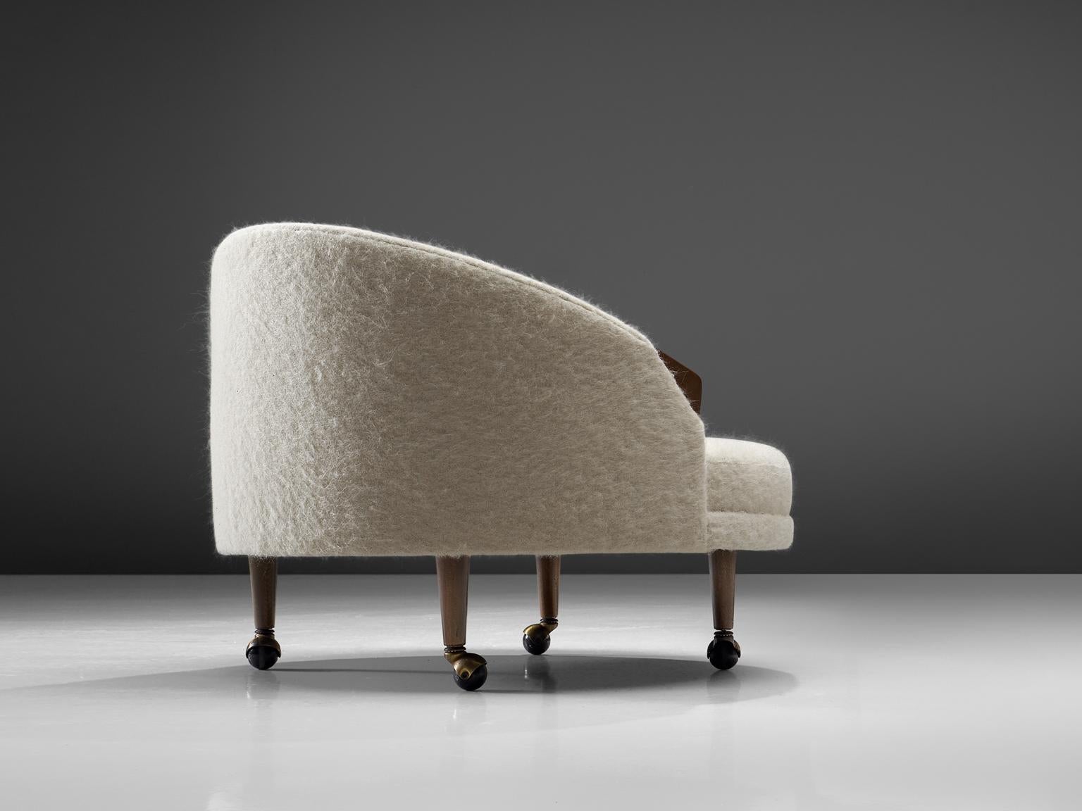 Mid-Century Modern Adrian Pearsall Havana Lounge Chair in Pierre Frey Wool