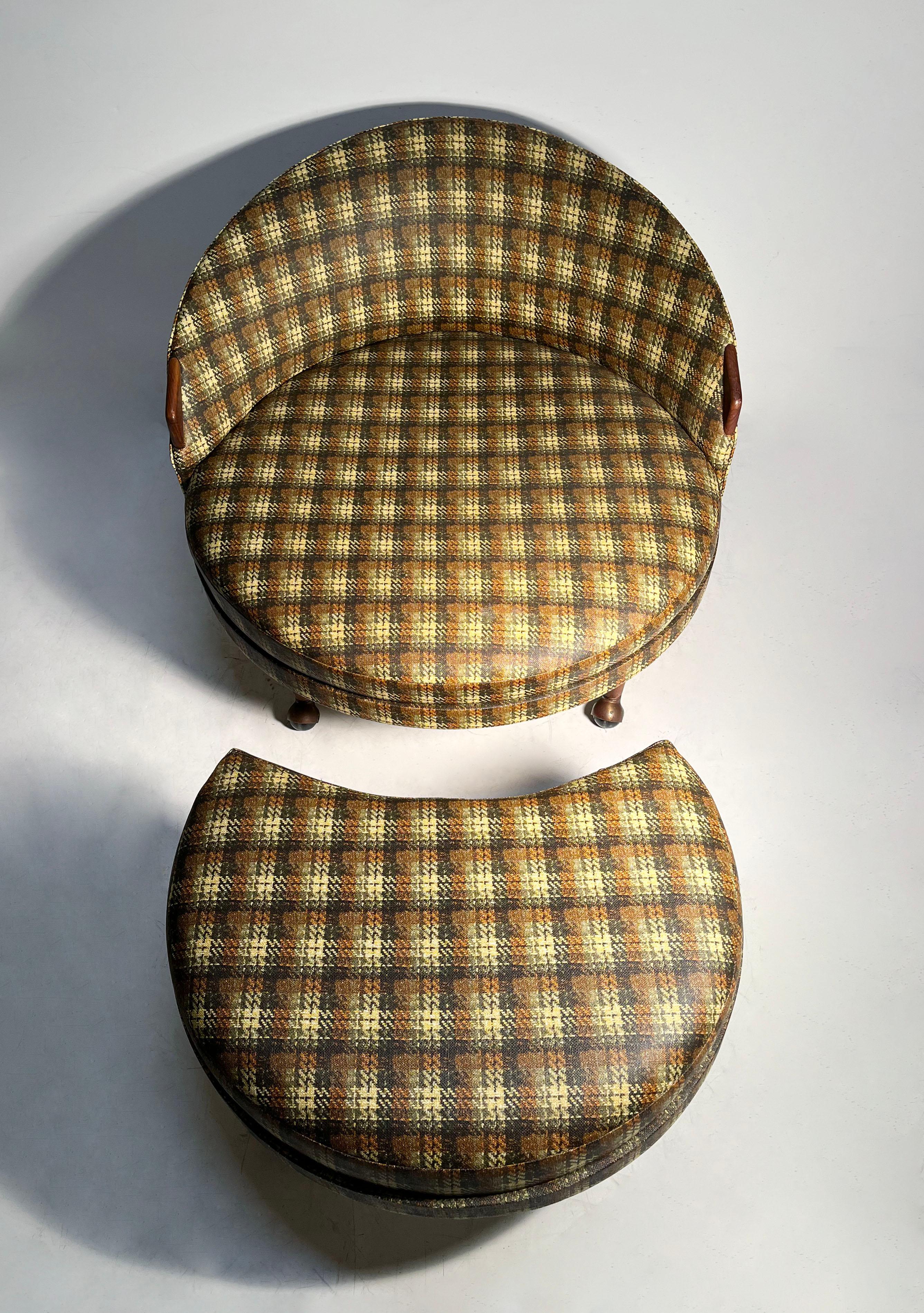 Adrian Pearsall „Havana“ Satellite Chaise Loungesessel & Ottomane / Baughman (Moderne der Mitte des Jahrhunderts) im Angebot