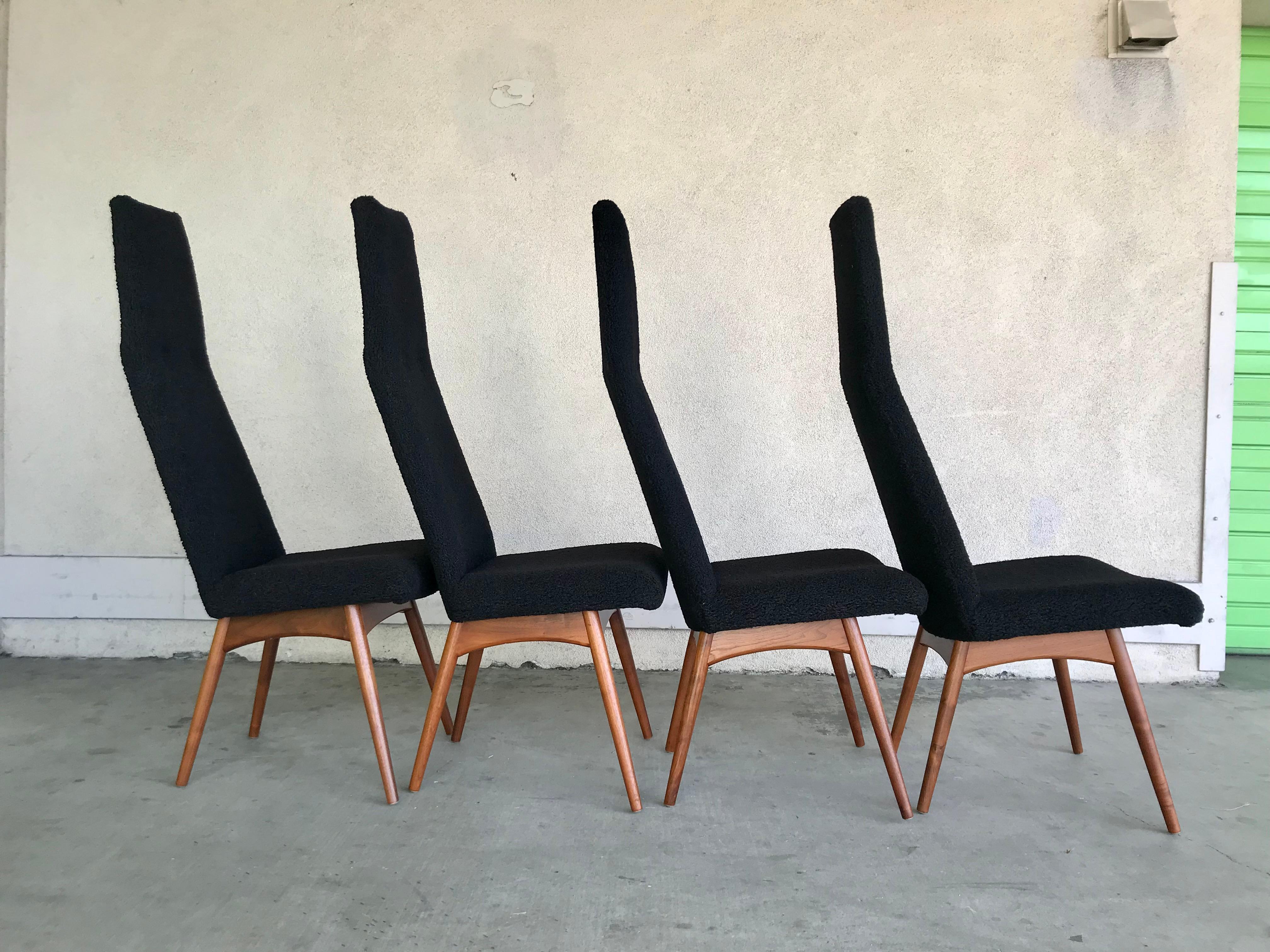 Mid-Century Modern Adrian Pearsall High-Back Dining Chairs For Sale